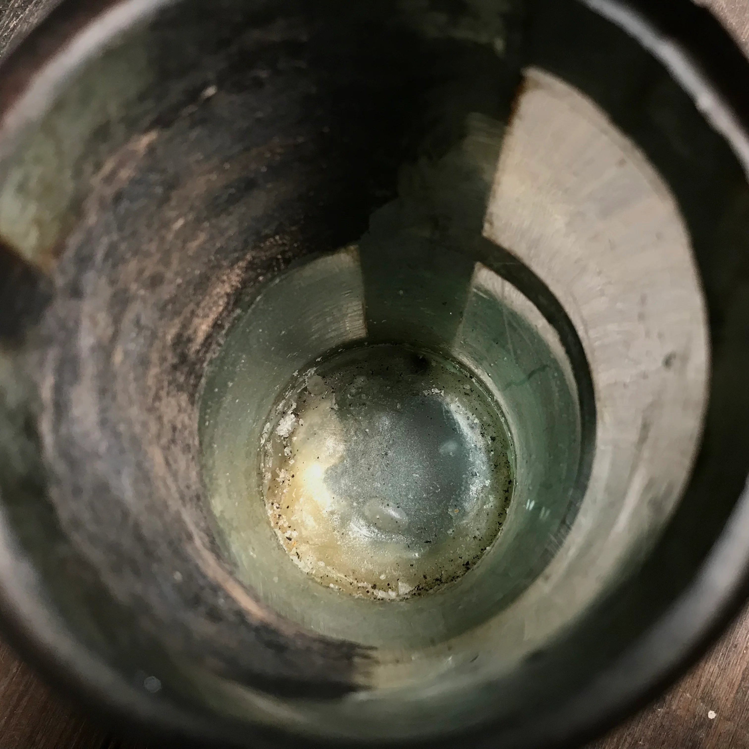 An 18th Century Pierced Sheet Iron Pendant “Tumbler” Lantern - Image 10