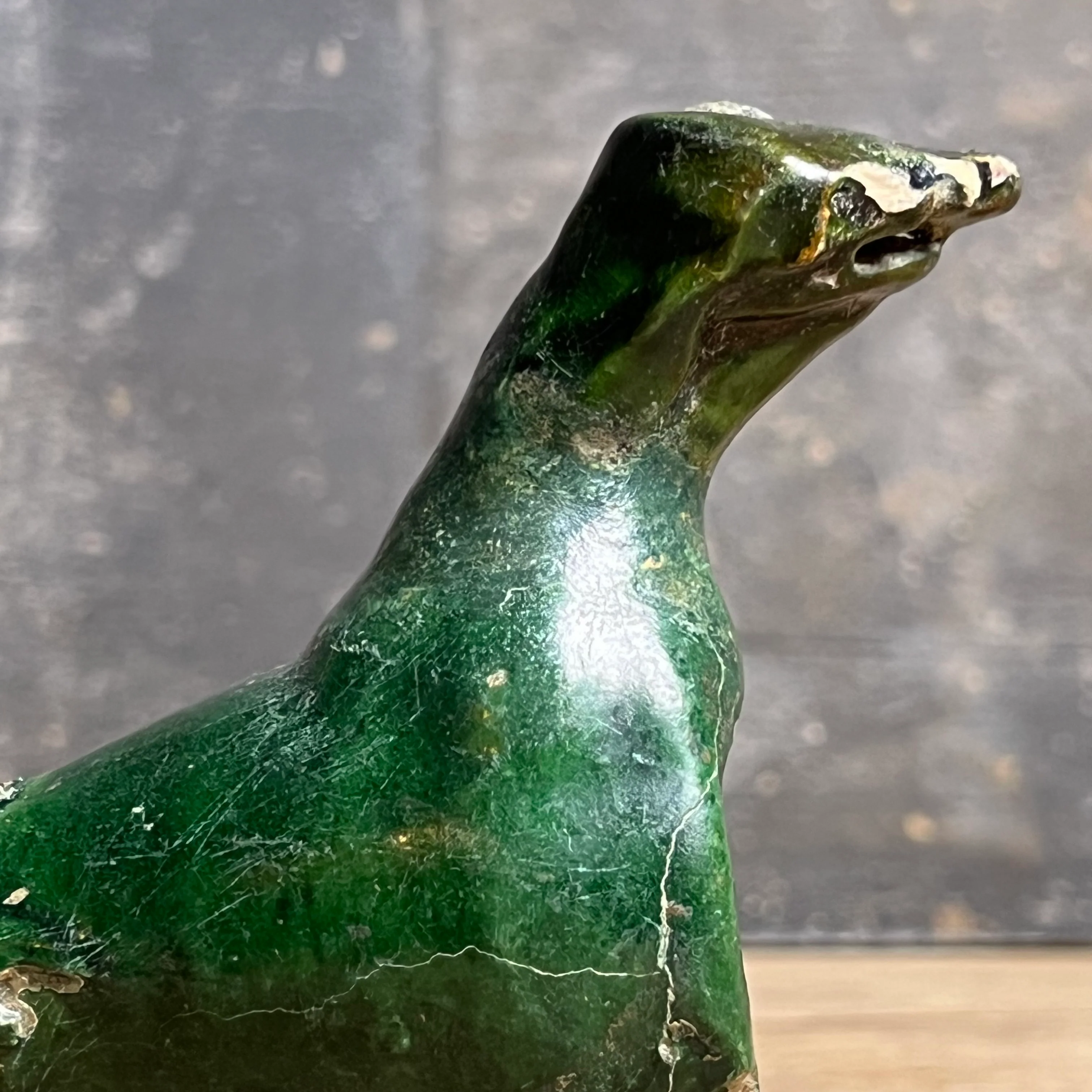 An Early Islamic Green-Glazed Pottery Oil Lamp in the Form of a Bird, Syria (Bilād al-Shām), 8th–9th century - Image 10