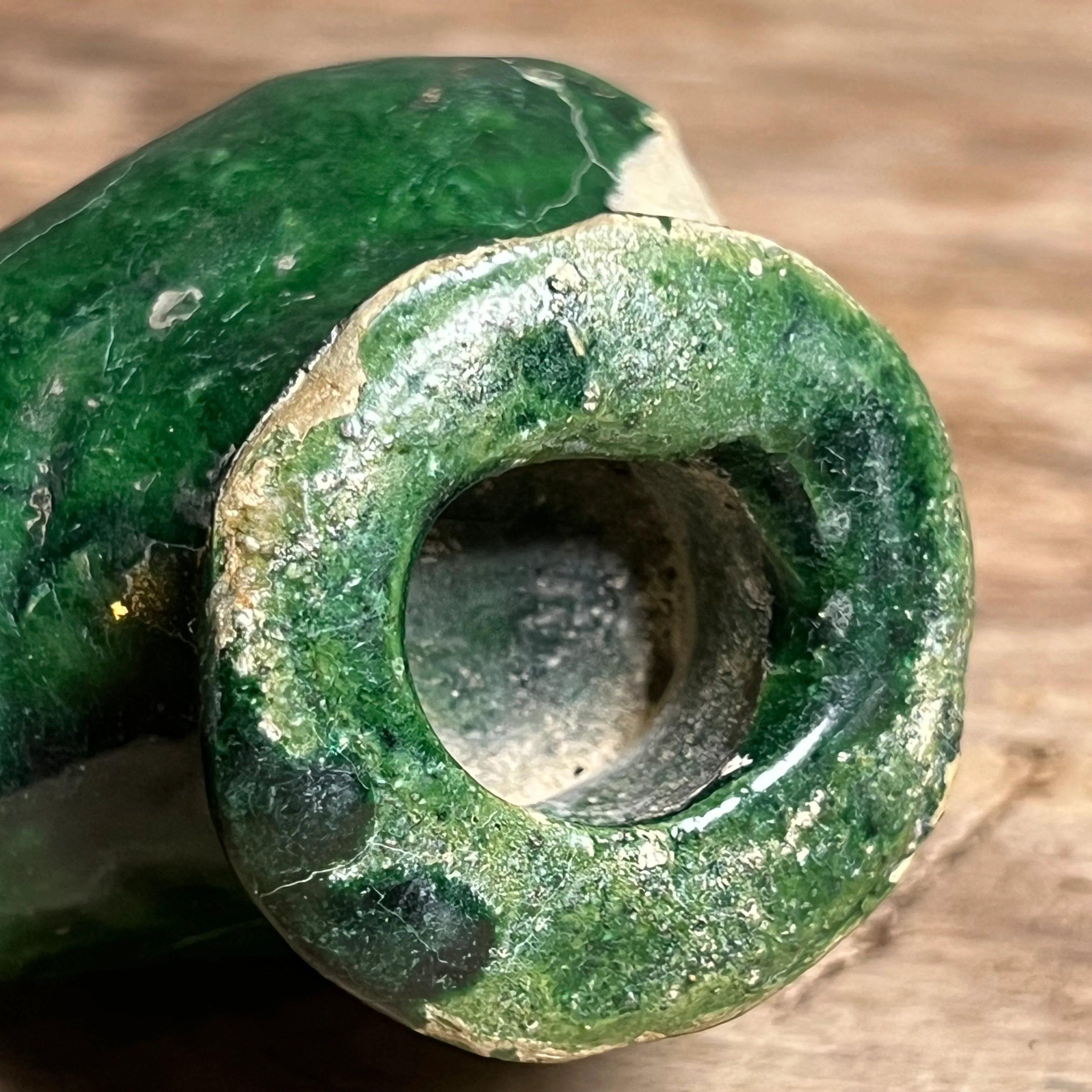 An Early Islamic Green-Glazed Pottery Oil Lamp in the Form of a Bird, Syria (Bilād al-Shām), 8th–9th century - Image 13