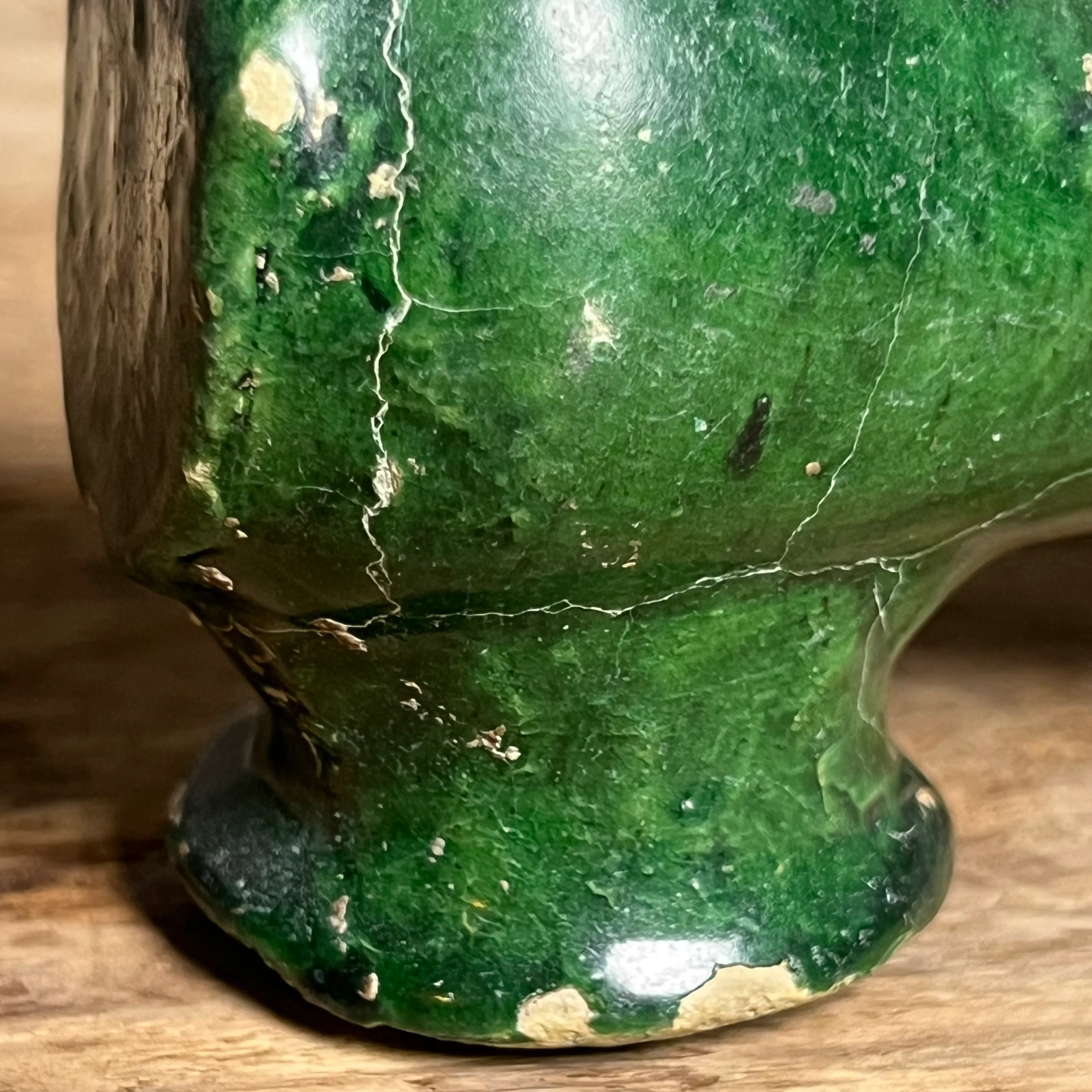 An Early Islamic Green-Glazed Pottery Oil Lamp in the Form of a Bird, Syria (Bilād al-Shām), 8th–9th century - Image 7