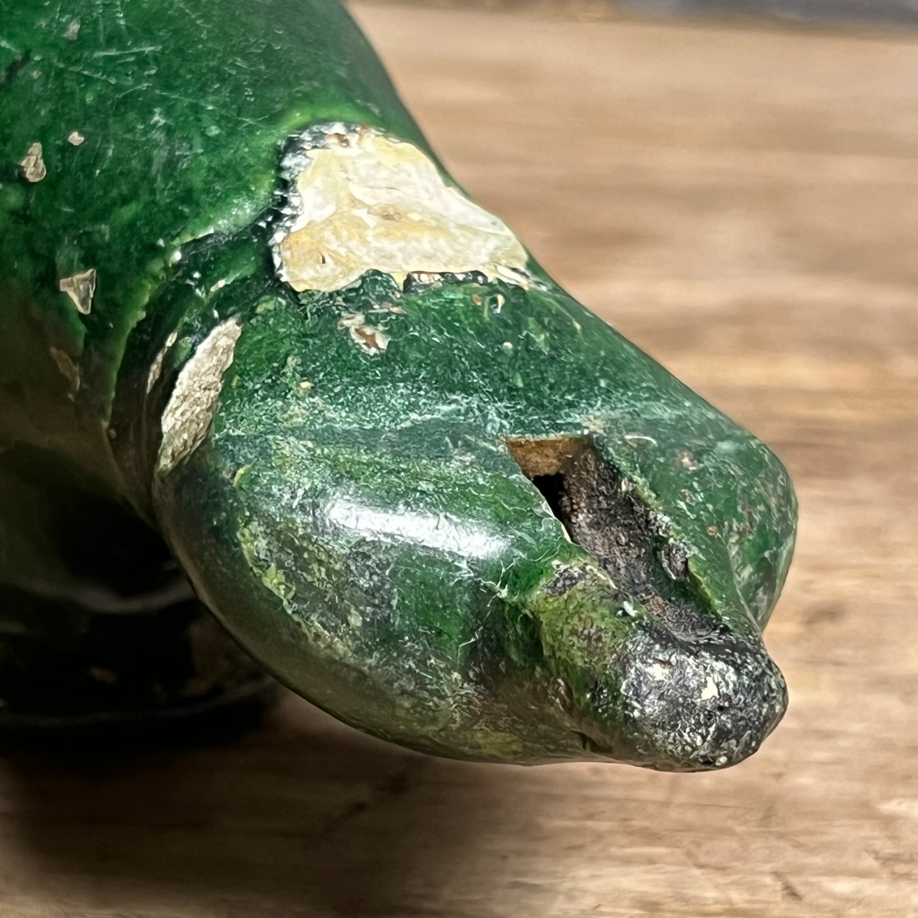 An Early Islamic Green-Glazed Pottery Oil Lamp in the Form of a Bird, Syria (Bilād al-Shām), 8th–9th century - Image 8