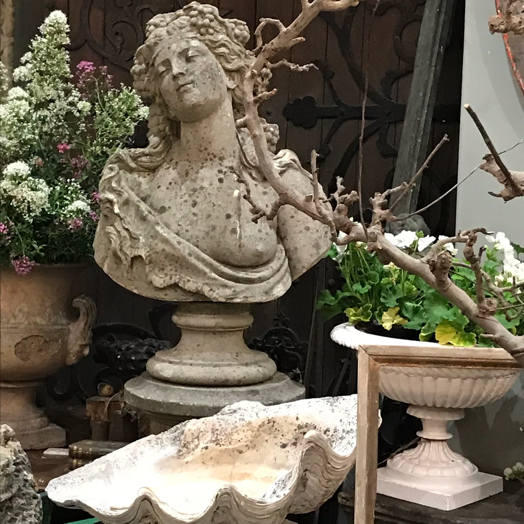 Bacchante Nymph Bust and pedestal - Image 3