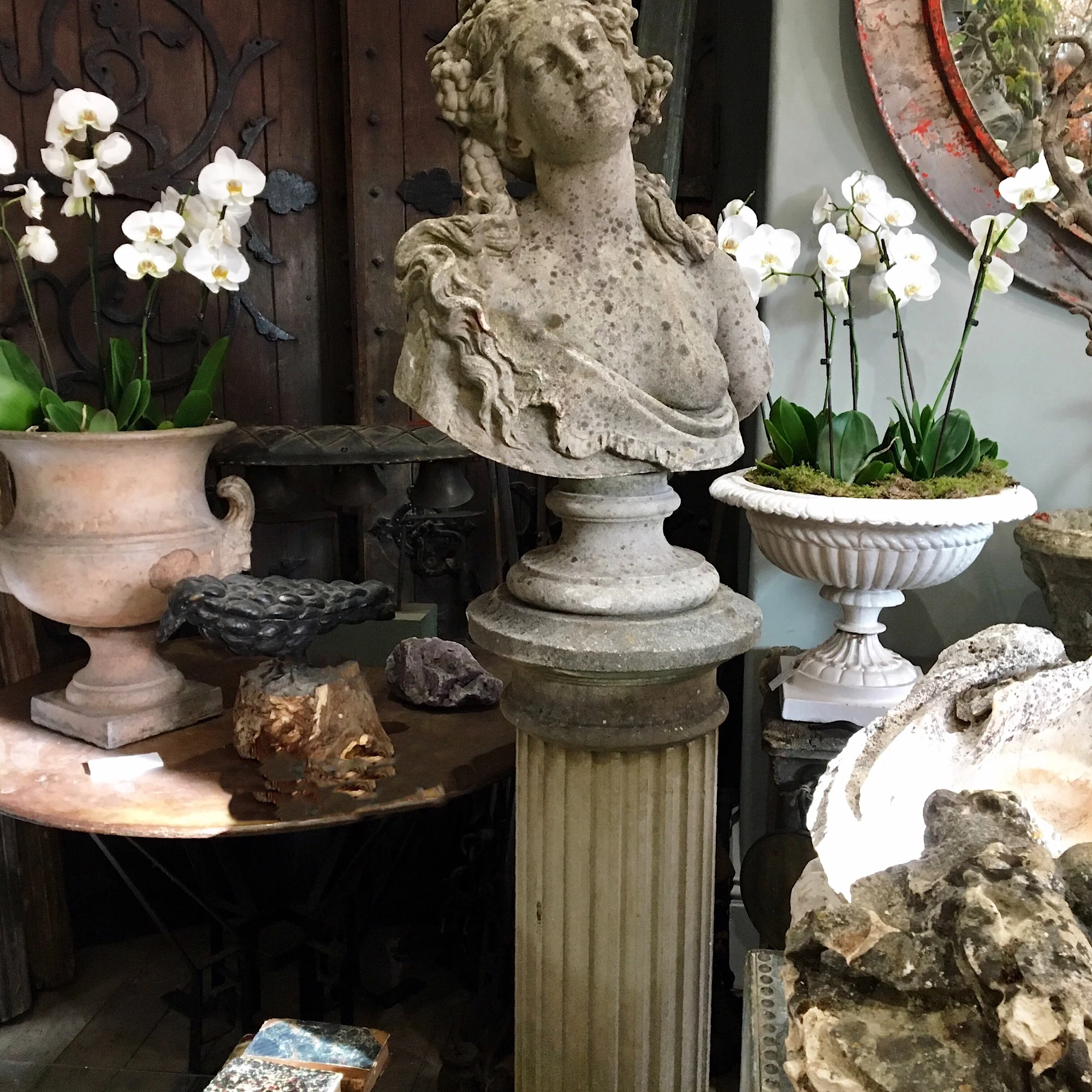 Bacchante Nymph Bust and pedestal - Image 5