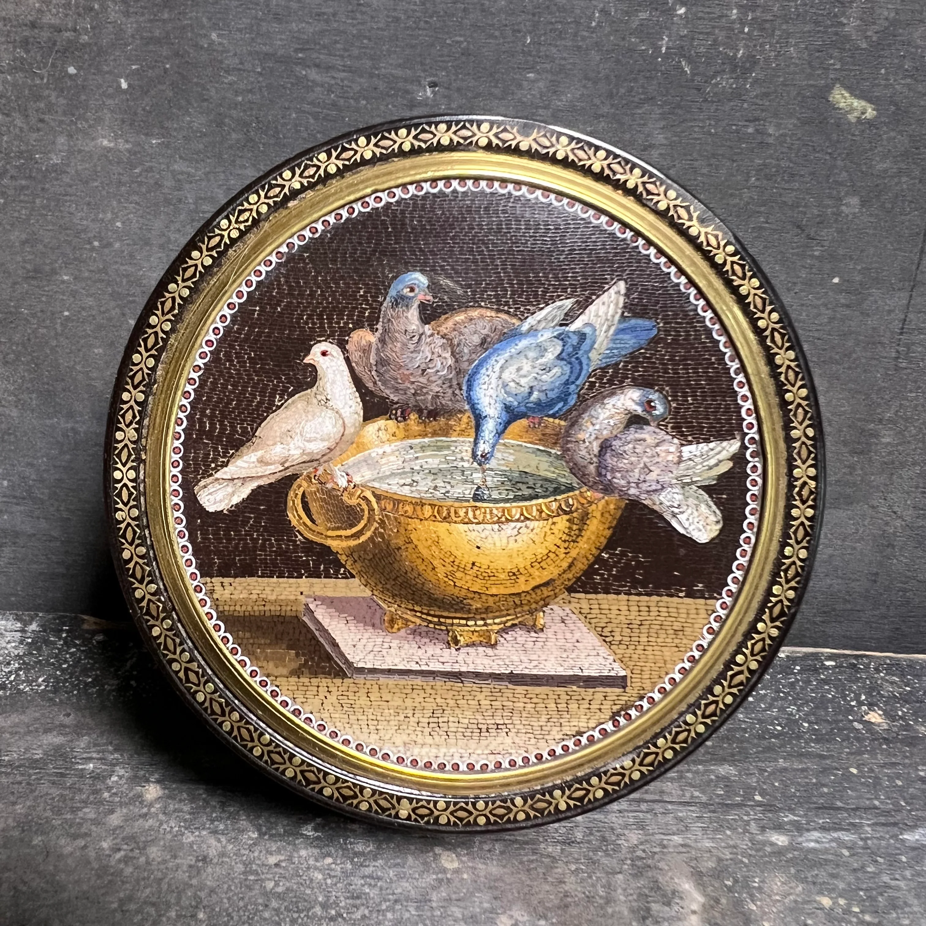 18th-Century Roman Micromosaic Snuff Box – Doves of Pliny, Attributed to Circle of Giacomo Raffaelli c.1780-1800 - Image 13