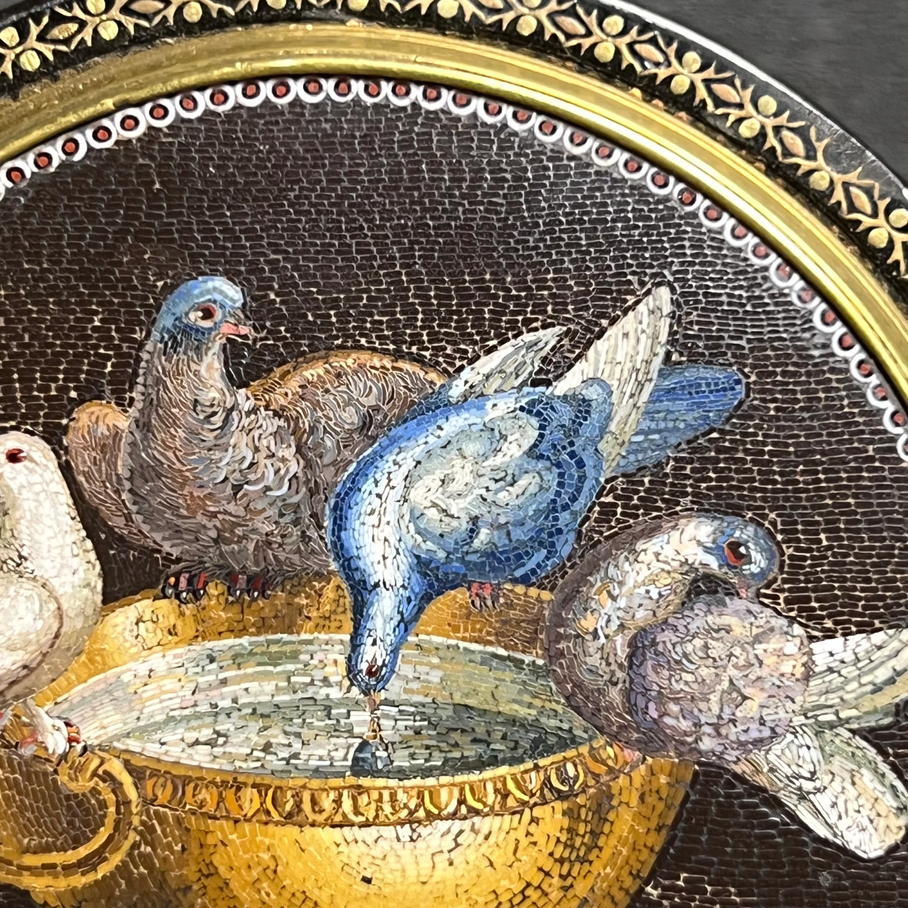 18th-Century Roman Micromosaic Snuff Box – Doves of Pliny, Attributed to Circle of Giacomo Raffaelli c.1780-1800 - Image 15