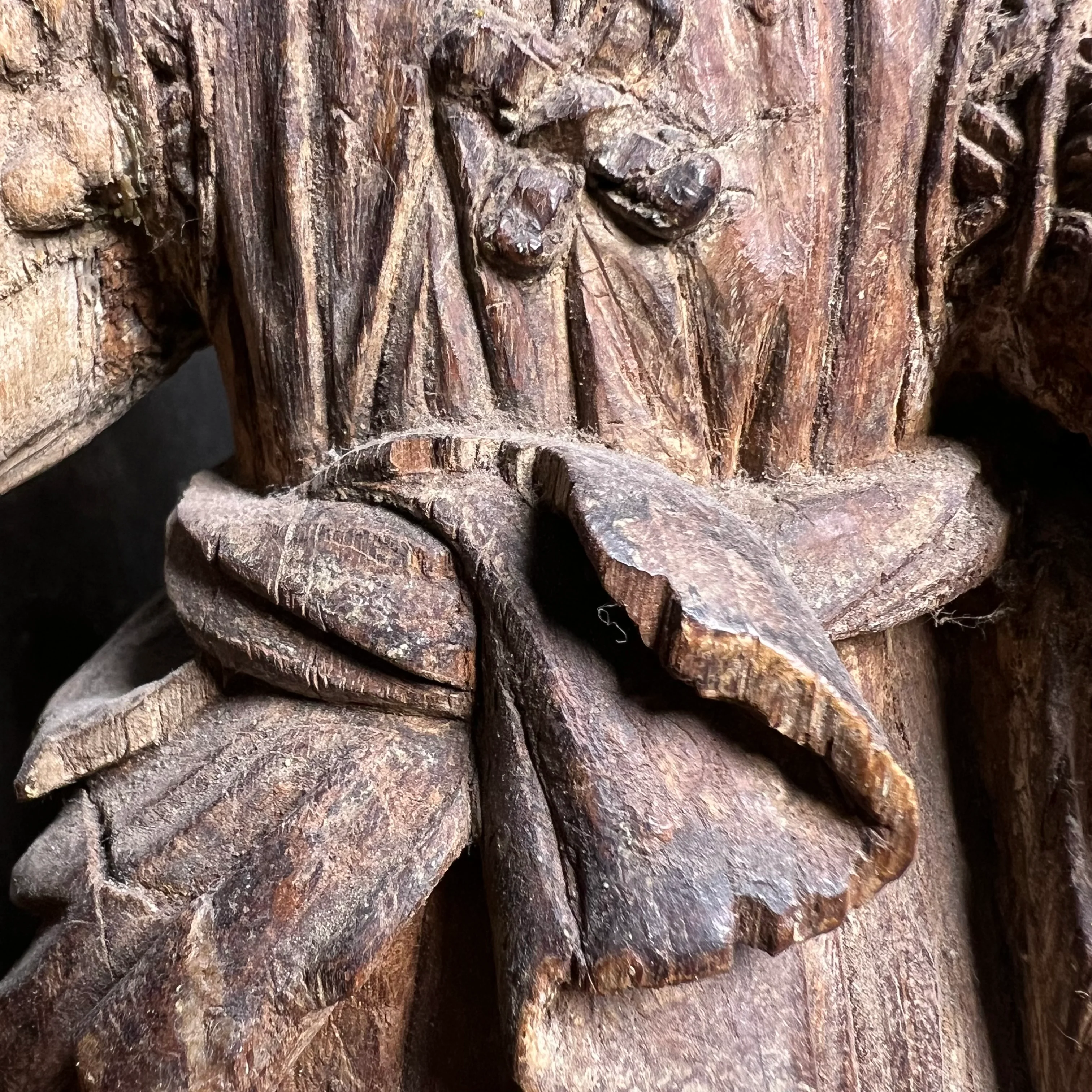 Late Gothic Carved Walnut Figure of a Crowned Female Saint, Southern Europe, 15th–Early 16th Century - Image 17