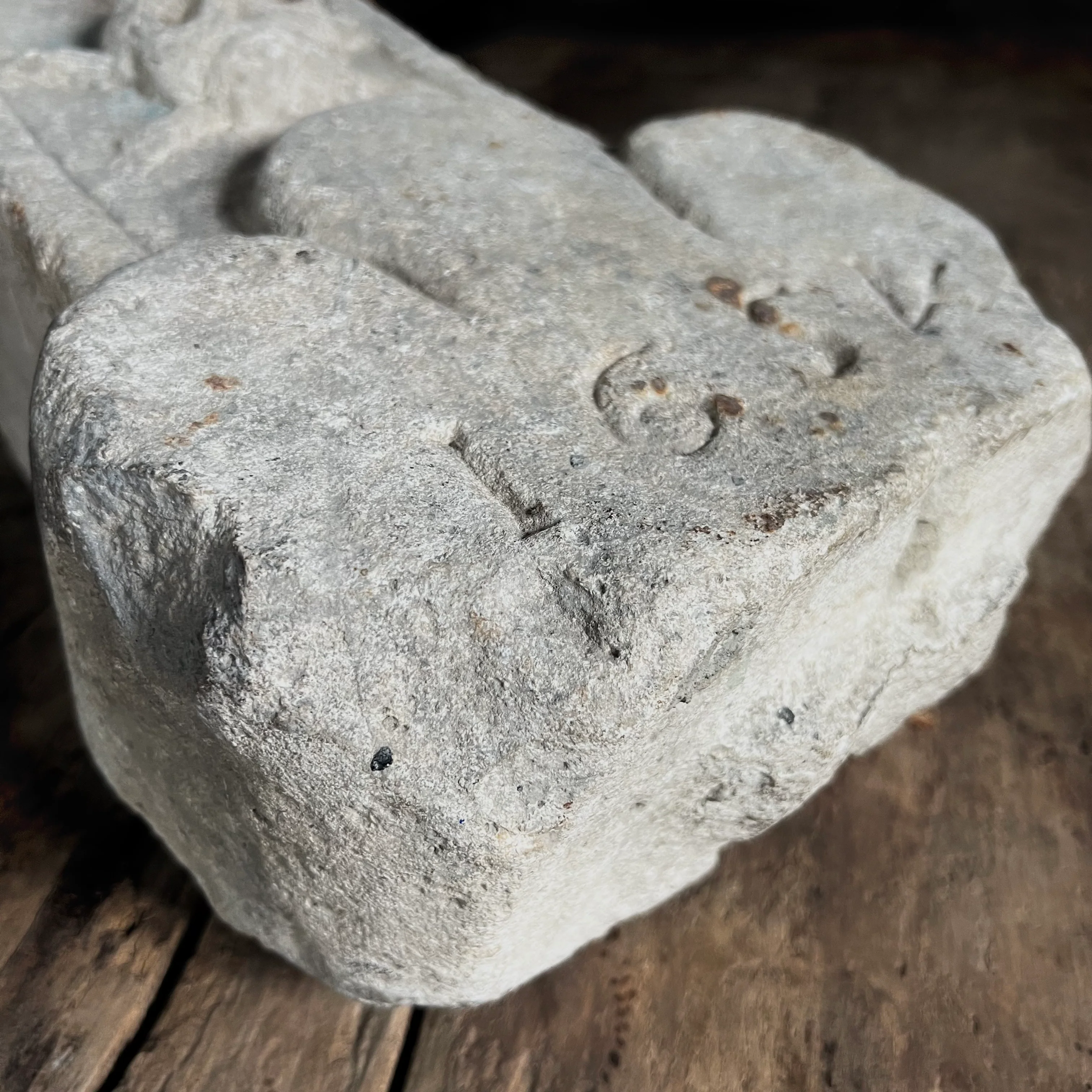 Carved Stone Italian Plague Marker d.1654 - Image 15