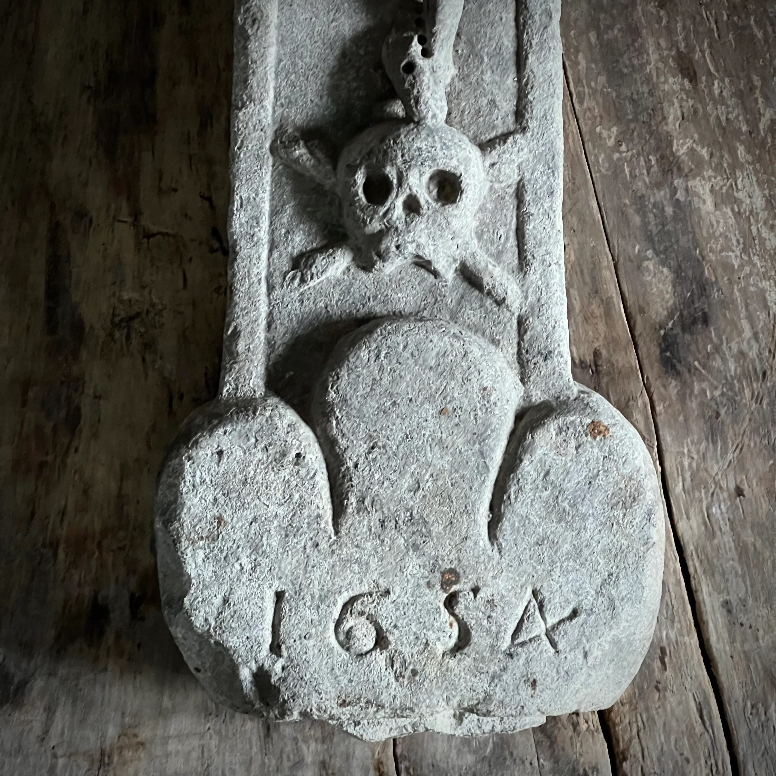 Carved Stone Italian Plague Marker d.1654 - Image 20
