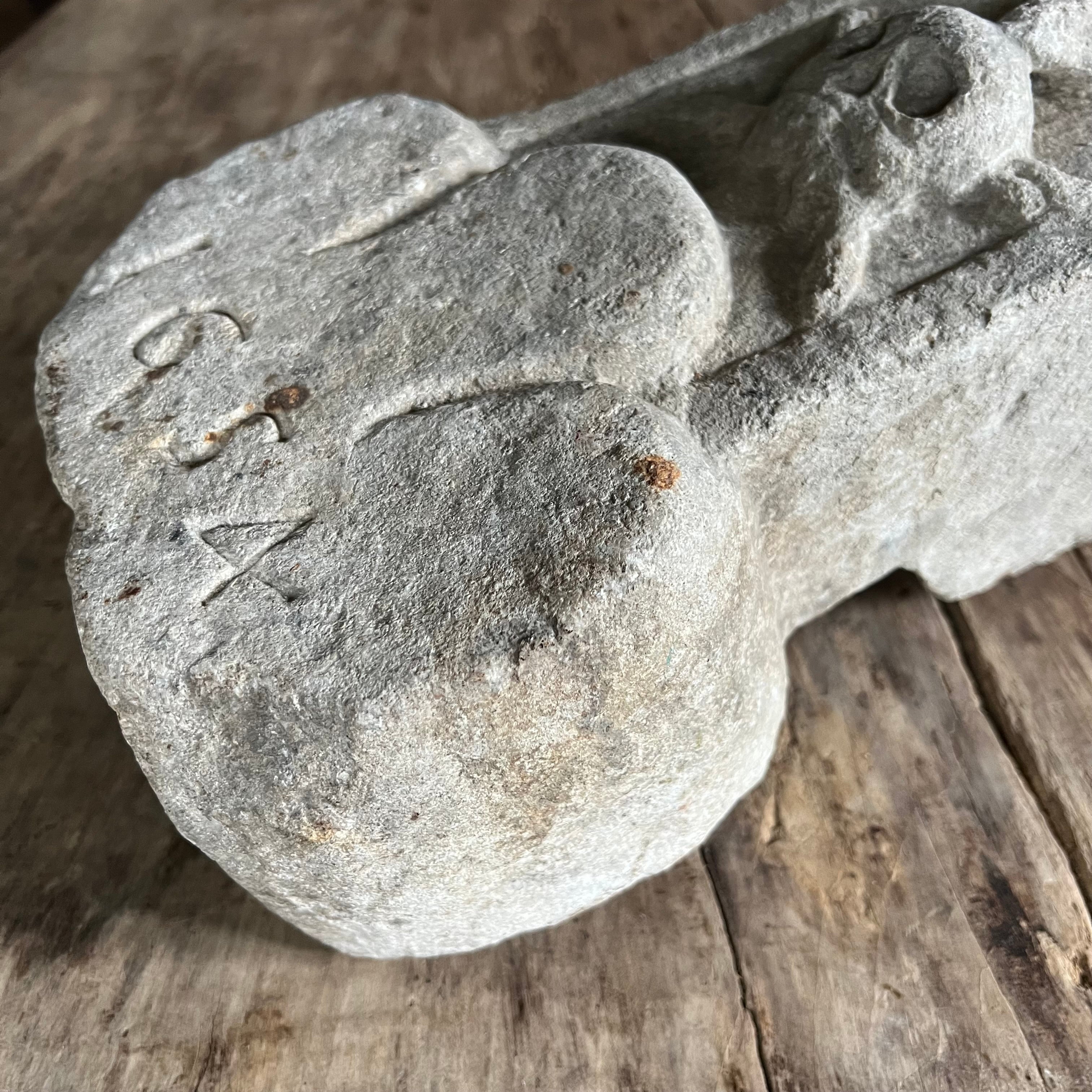 Carved Stone Italian Plague Marker d.1654 - Image 23