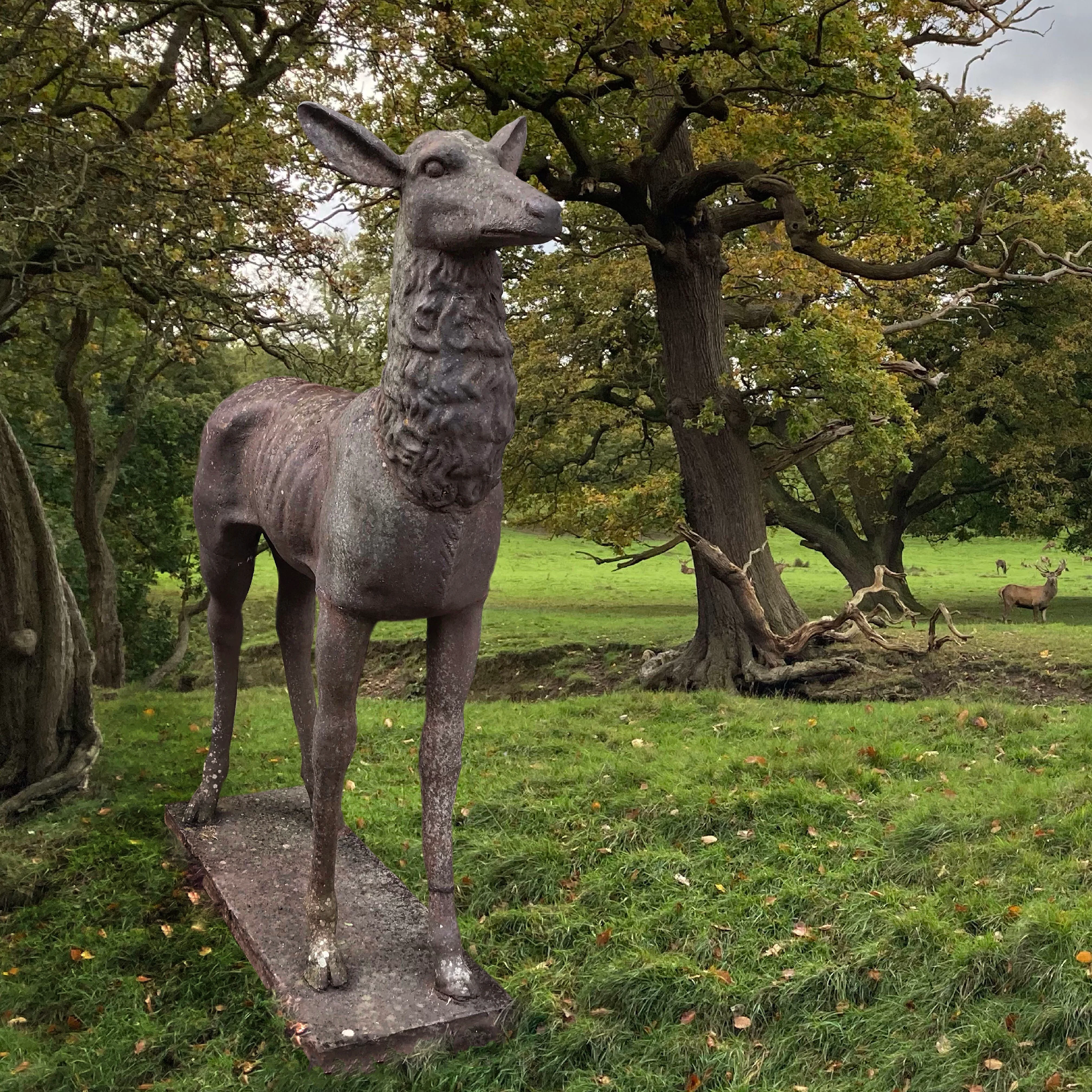 Cast Iron Red Doe Deer By The Robert Wood Foundry c.1860 - Image 3