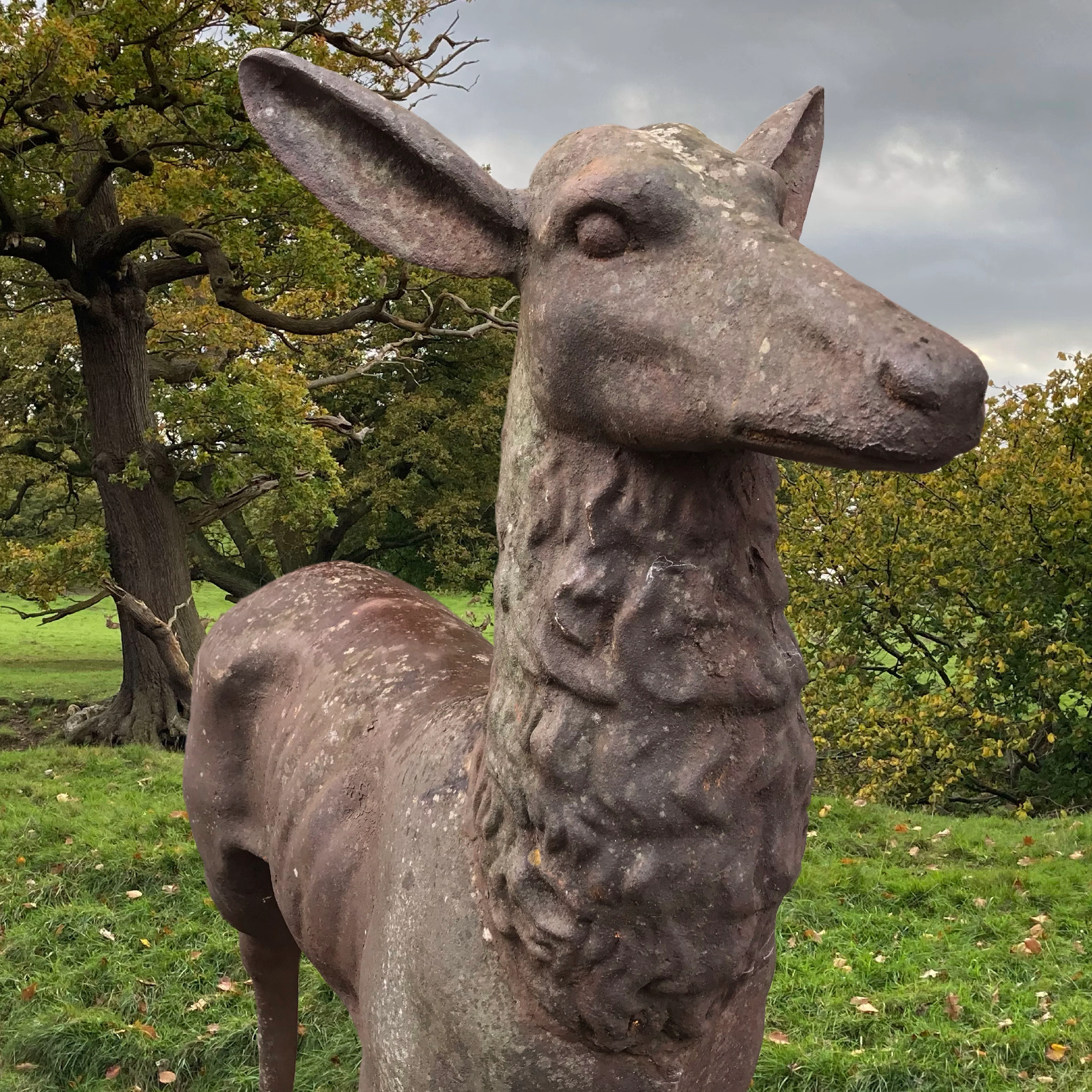 Cast Iron Red Doe Deer By The Robert Wood Foundry c.1860 - Image 7