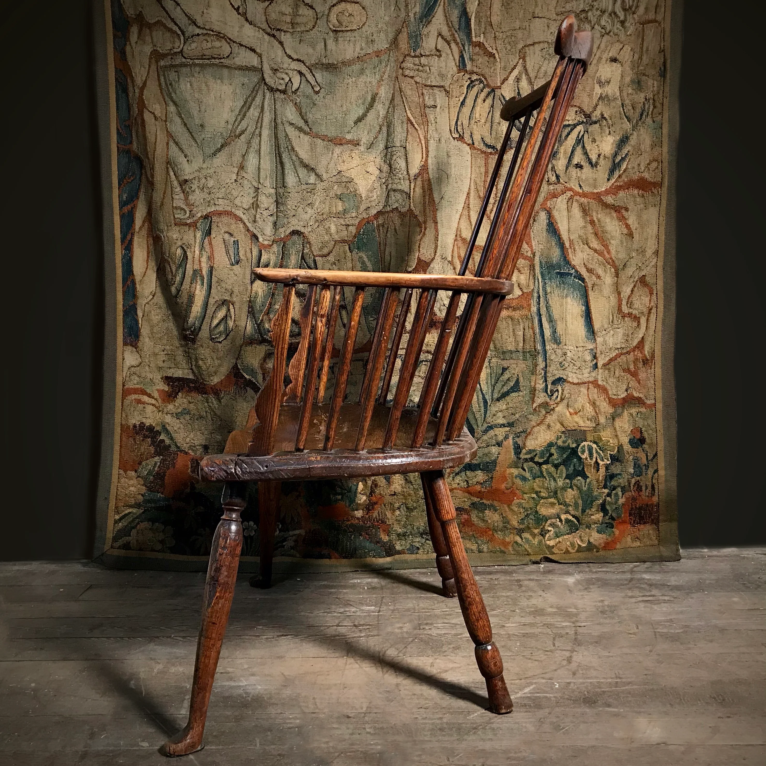 Early Georgian Ash & Elm Windsor Chair c.1760 - Image 6