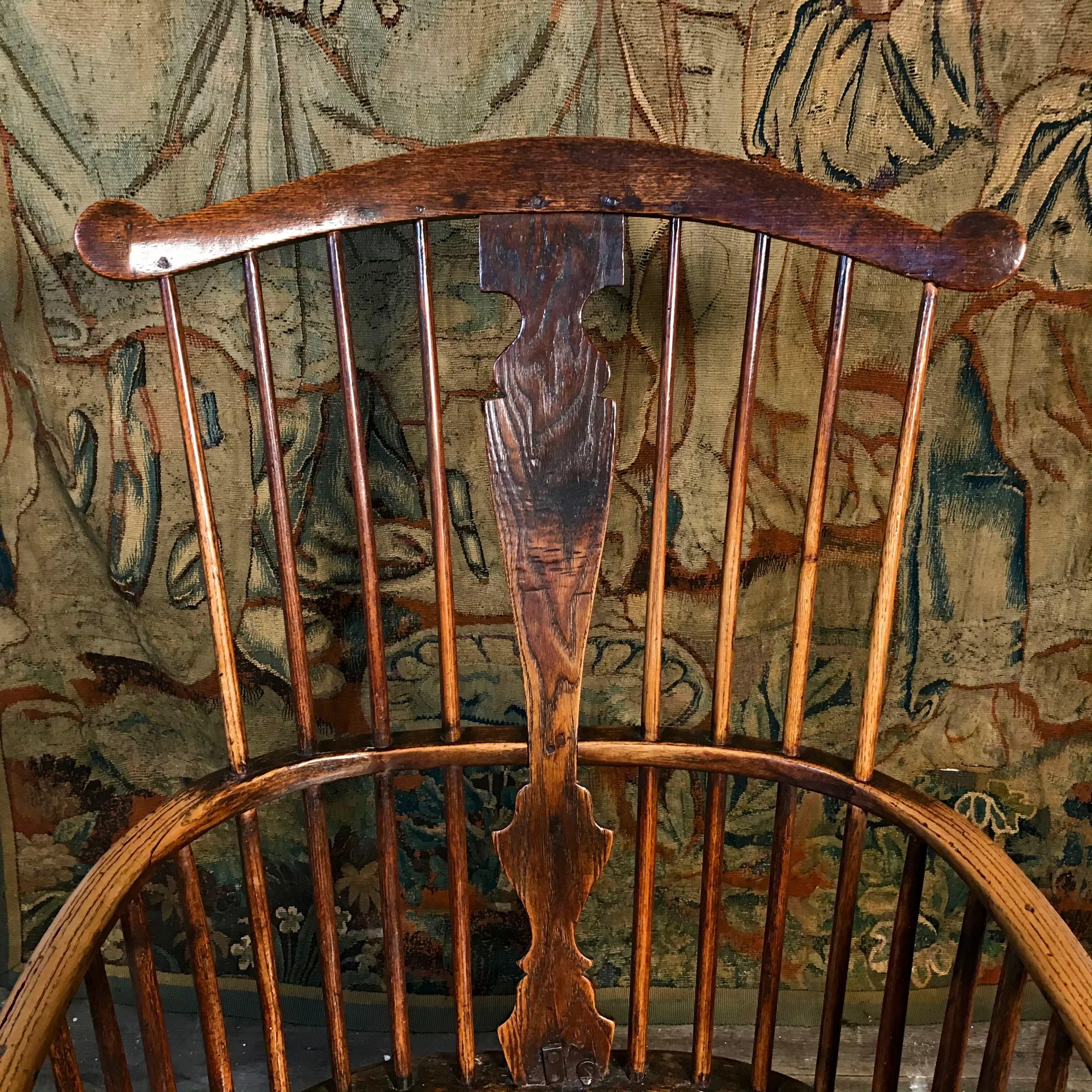 Early Georgian Ash & Elm Windsor Chair c.1760 - Image 7