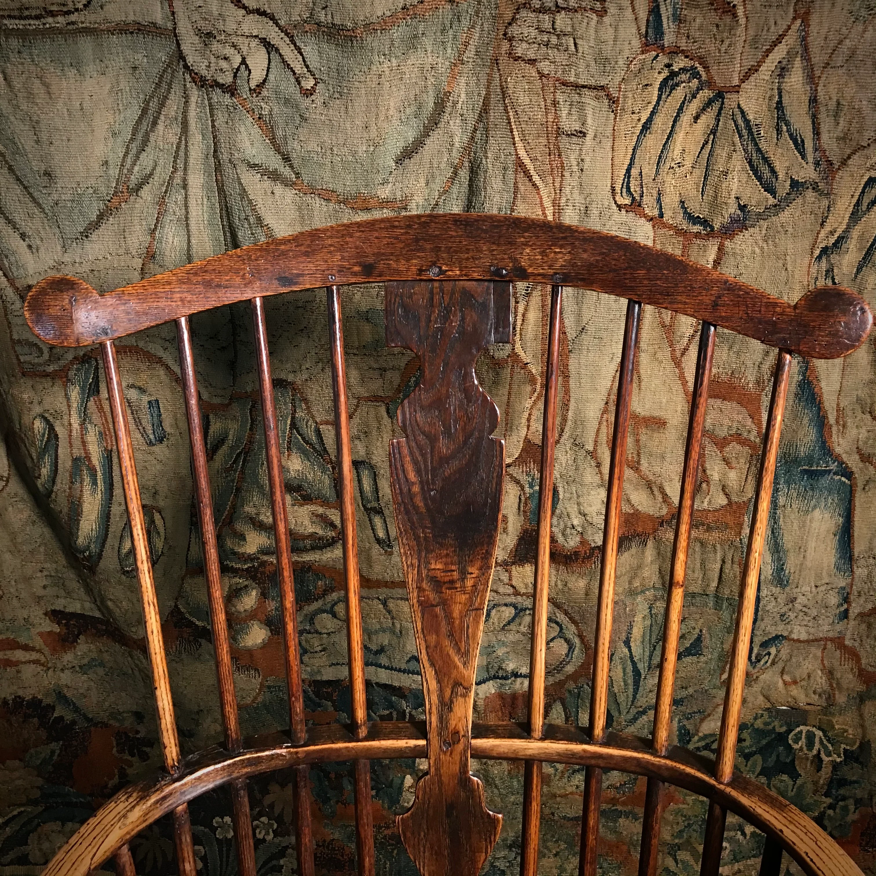 Early Georgian Ash & Elm Windsor Chair c.1760 - Image 9