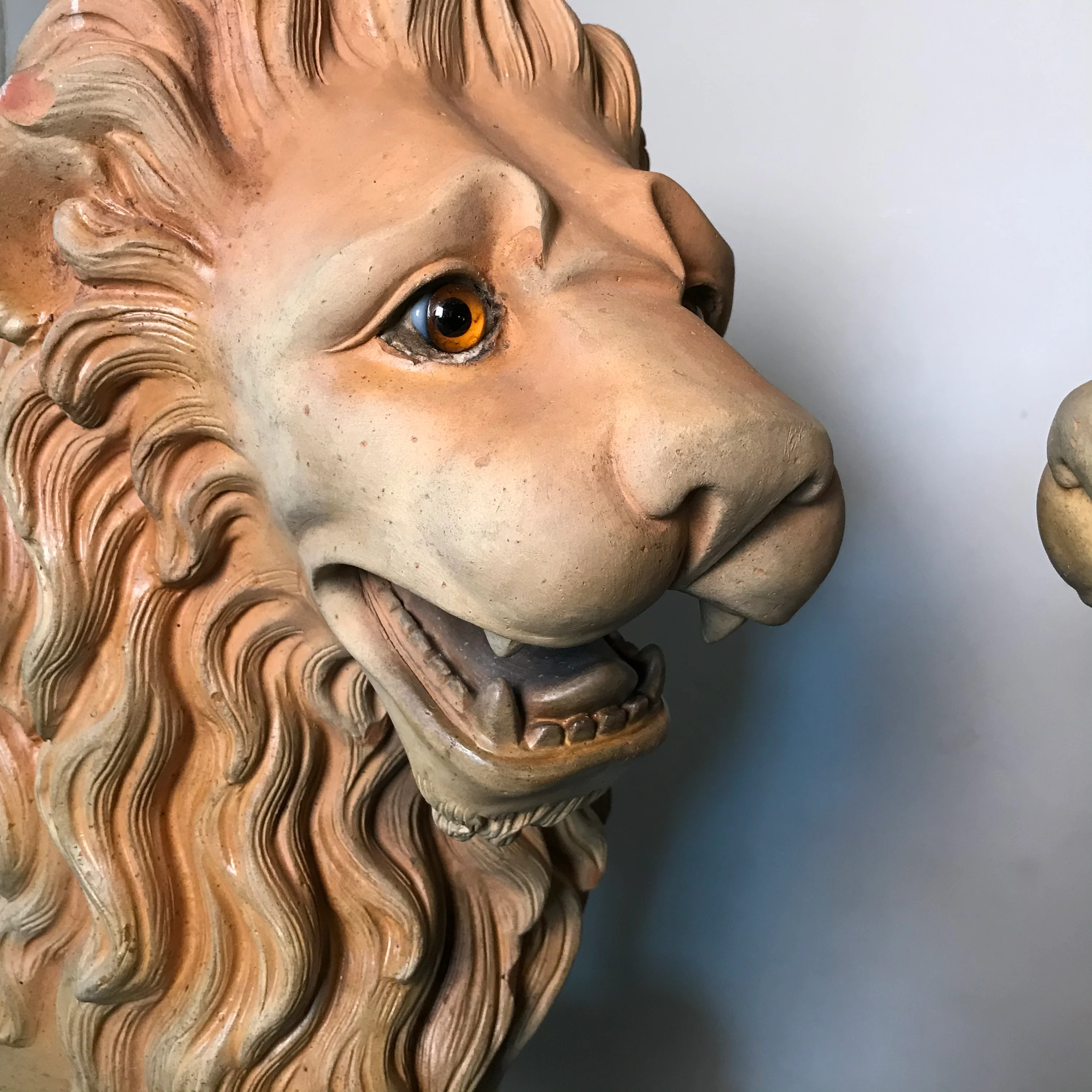 French Terracotta Lion Sculptures by Mandeville-Combeleran 1880-1905 - Image 13