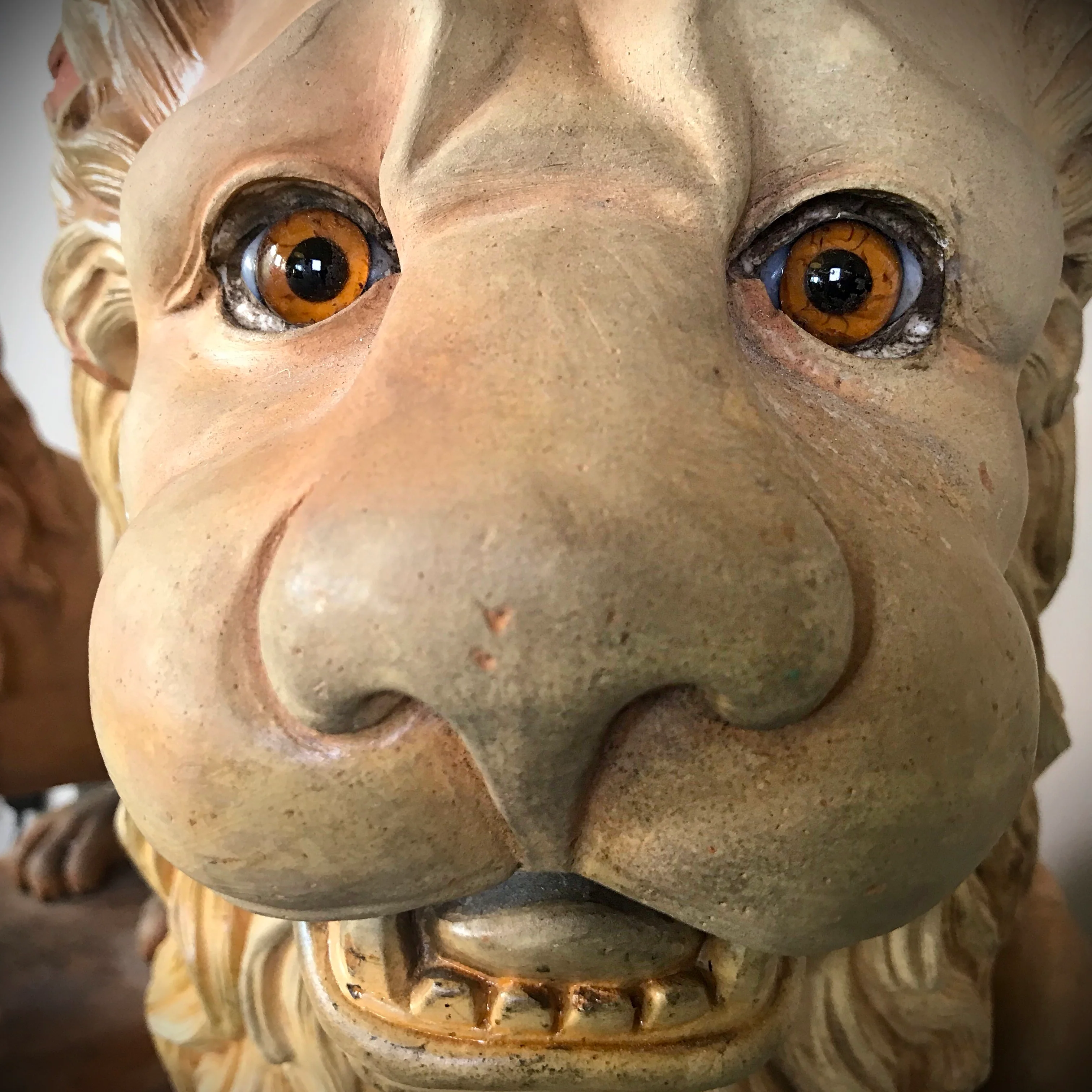 French Terracotta Lion Sculptures by Mandeville-Combeleran 1880-1905 - Image 16