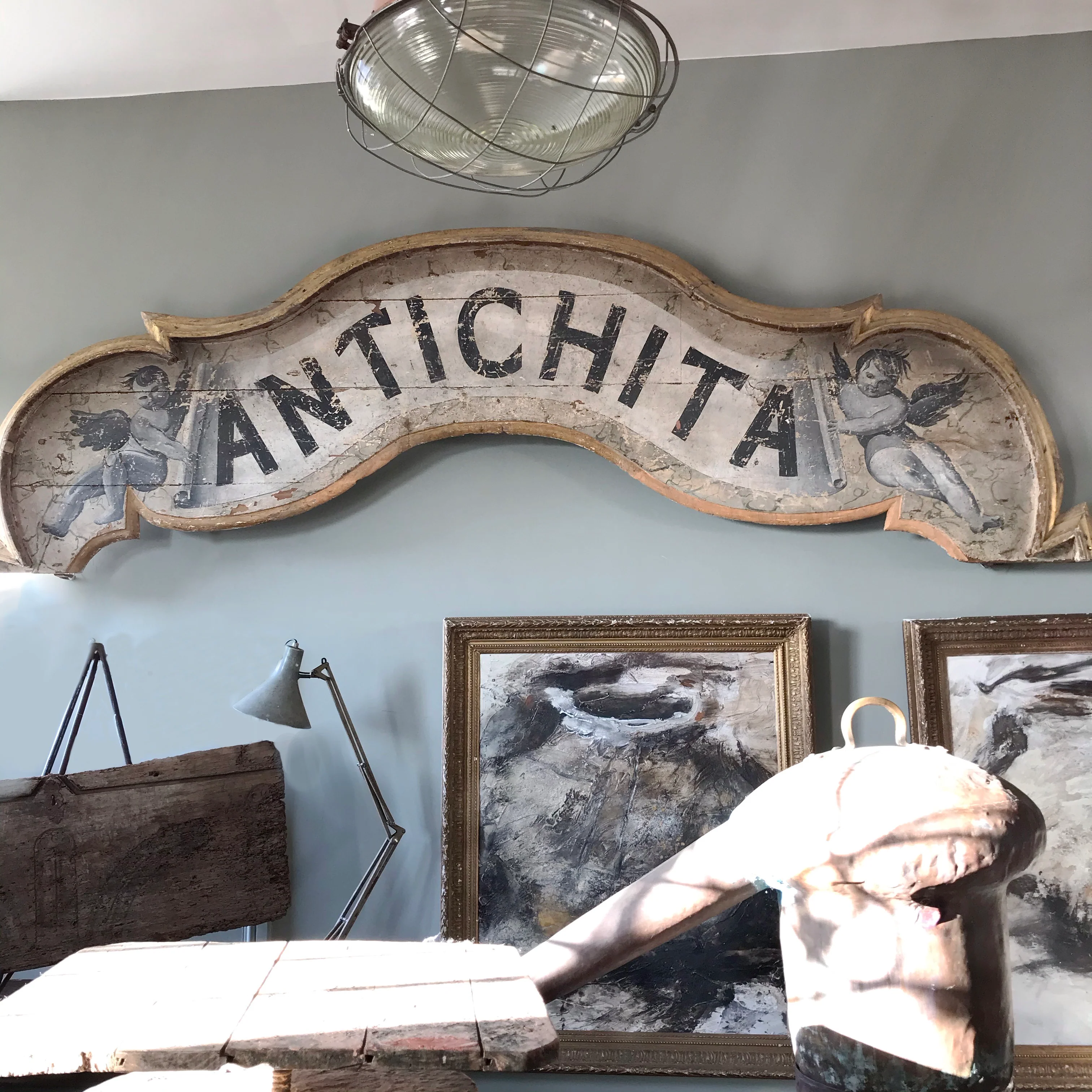 Large Italian Antiques Shop Sign c.1870 - Image 3