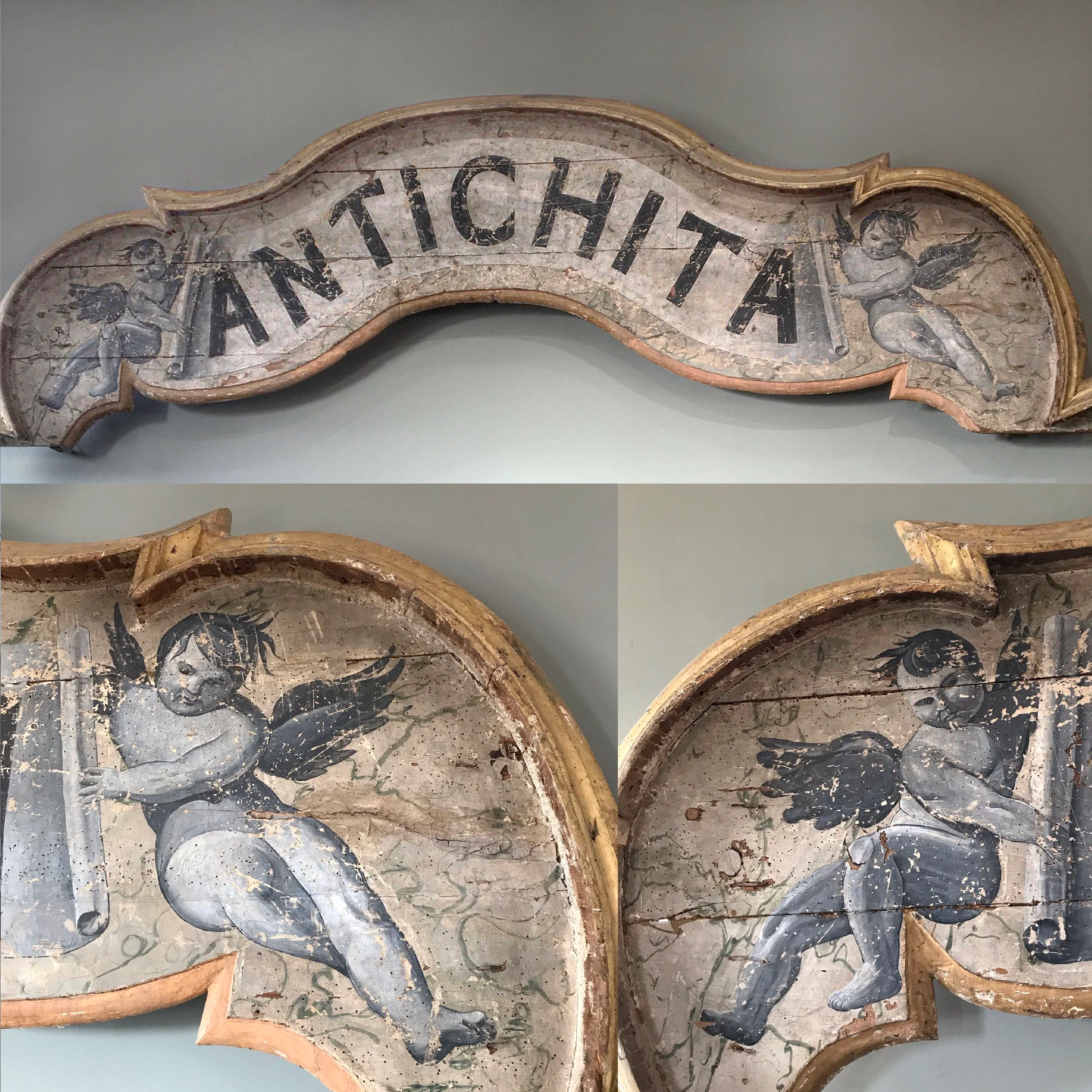 Large Italian Antiques Shop Sign c.1870 - Image 6