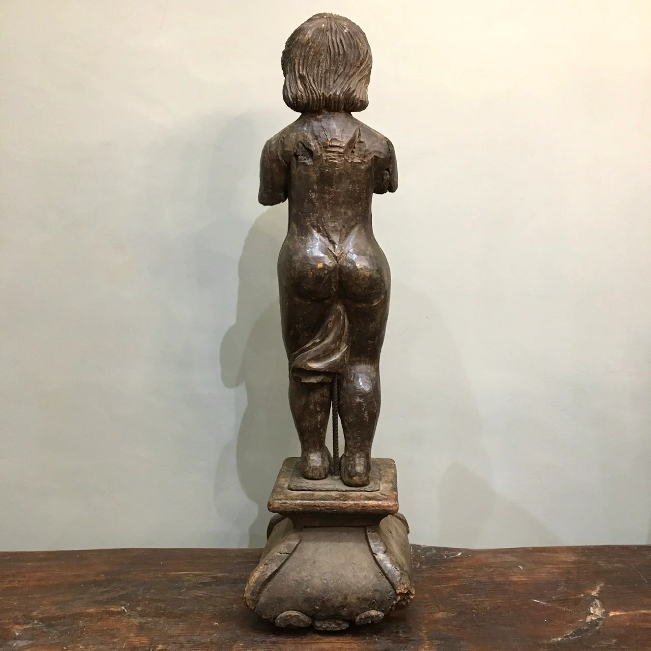 Large Wooden Putto Figure c.1750 - Image 3