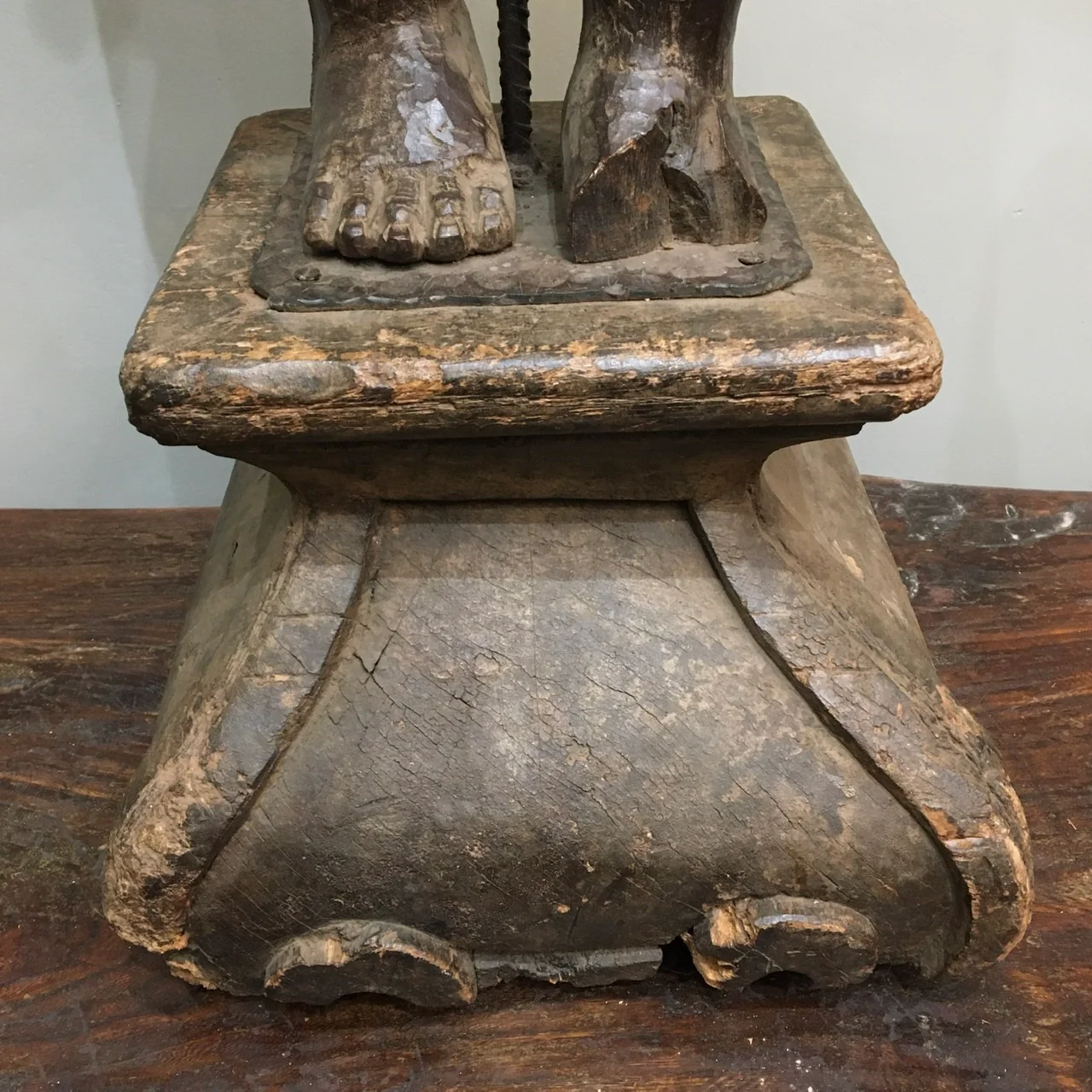 Large Wooden Putto Figure c.1750 - Image 4