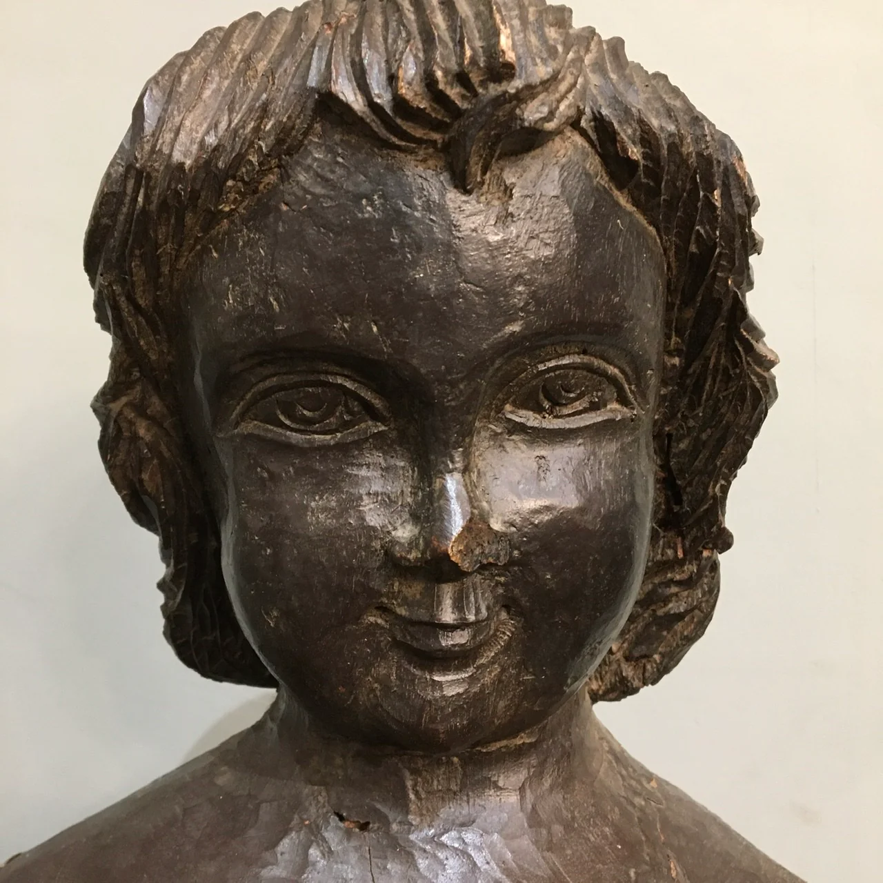 Large Wooden Putto Figure c.1750 - Image 5