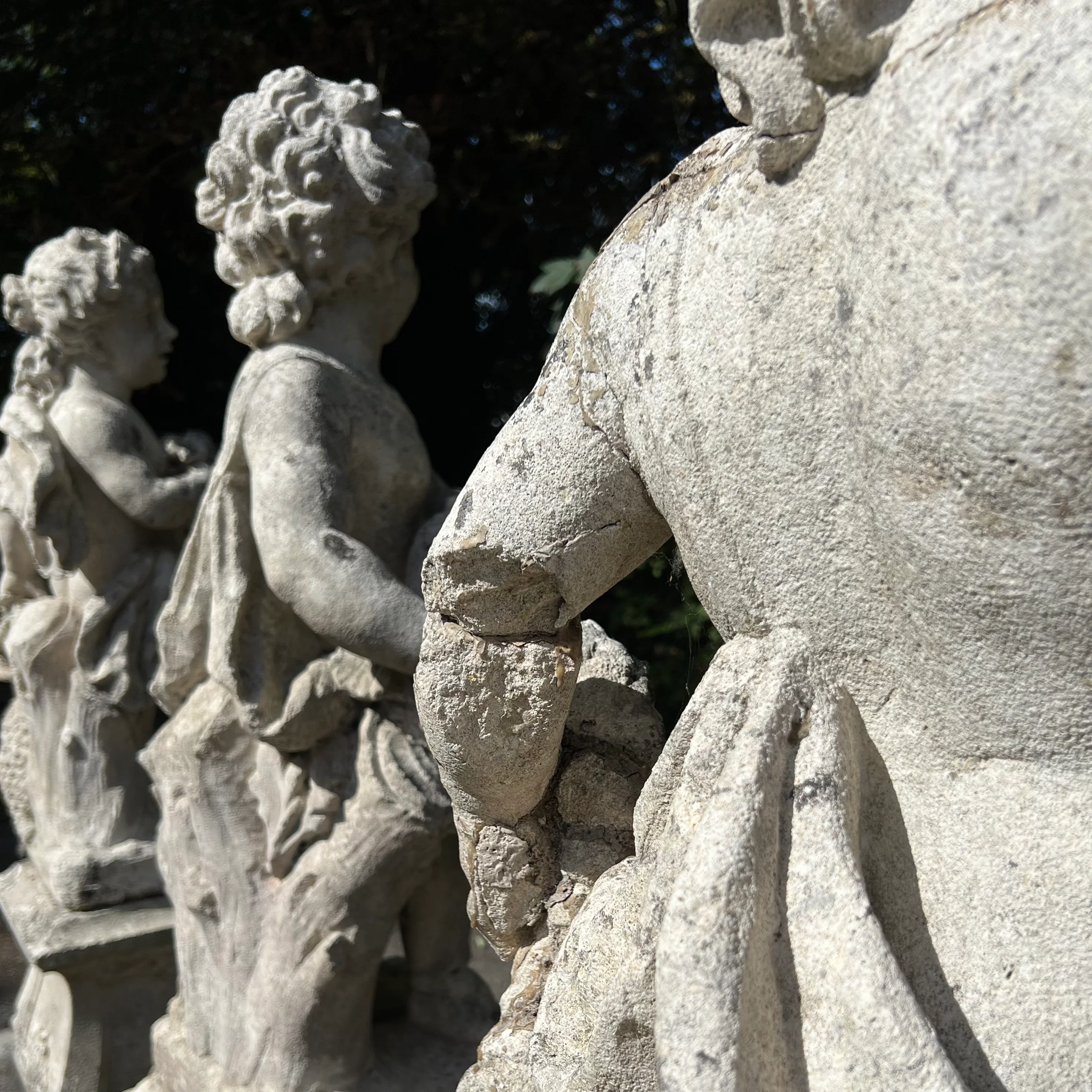 French Limestone Four Seasons Statues with Plinths c. Late 17th/Early 18th Century - Image 17