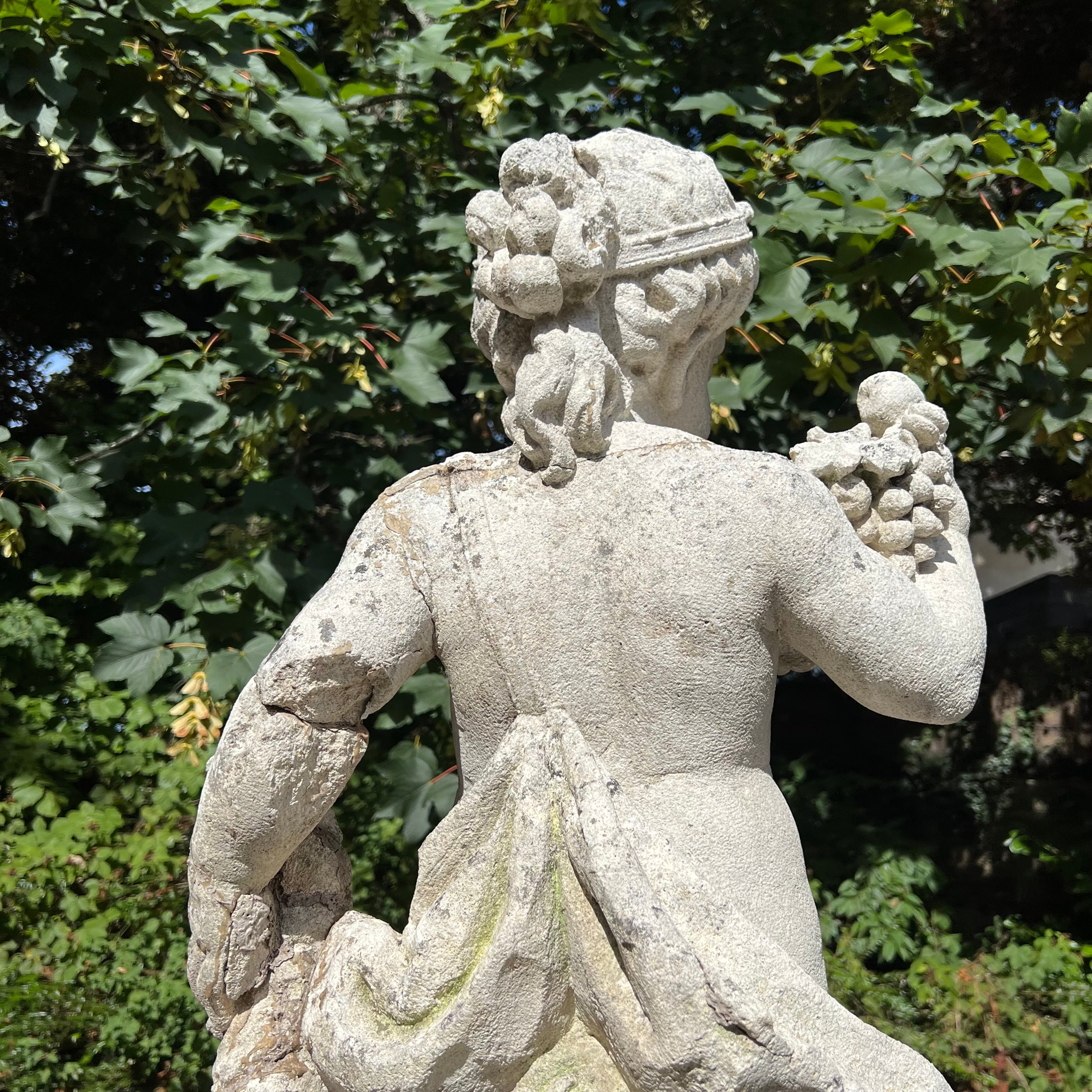 French Limestone Four Seasons Statues with Plinths c. Late 17th/Early 18th Century - Image 18