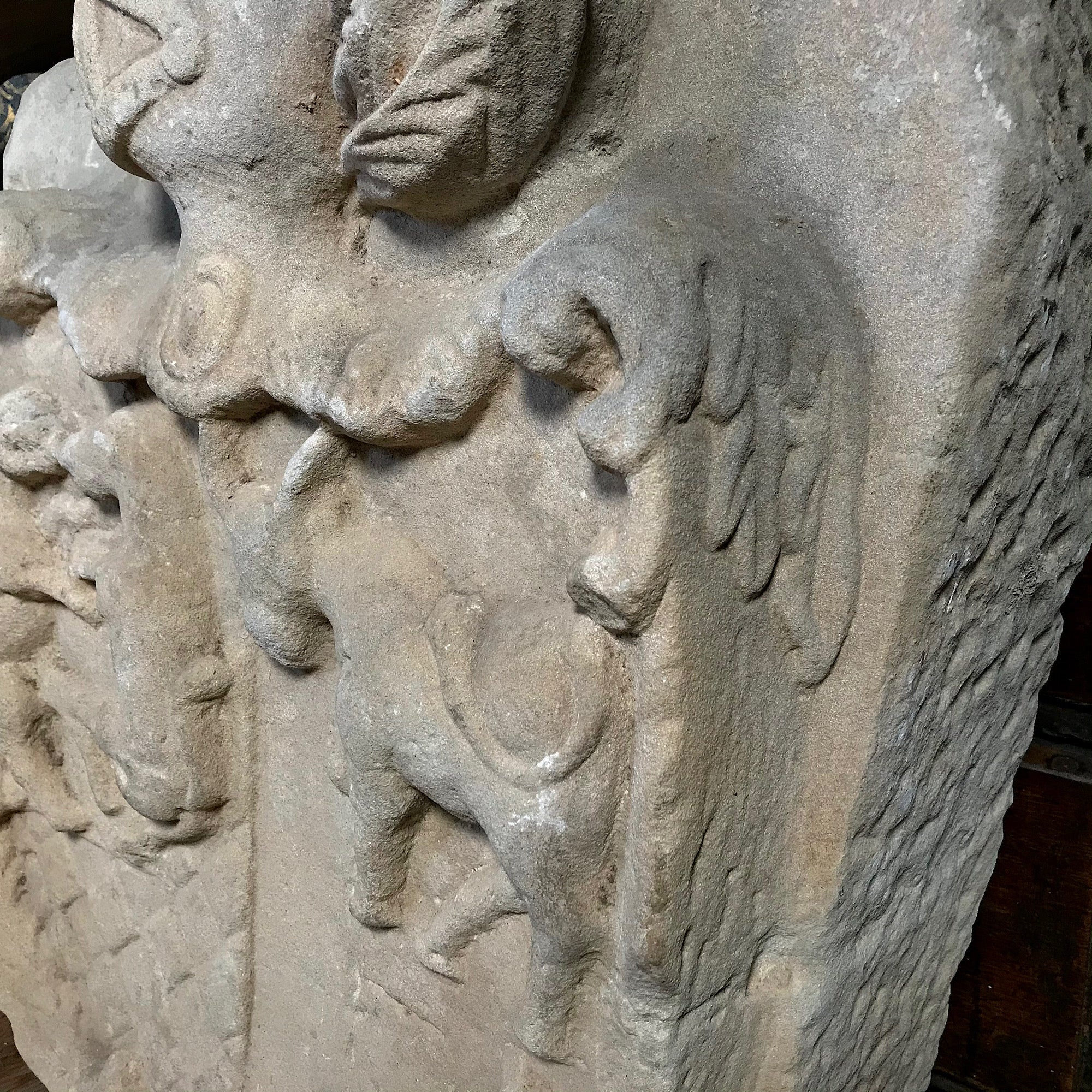 Monumental Spanish Carved Stone Heraldic Shield 16th Century - Image 7