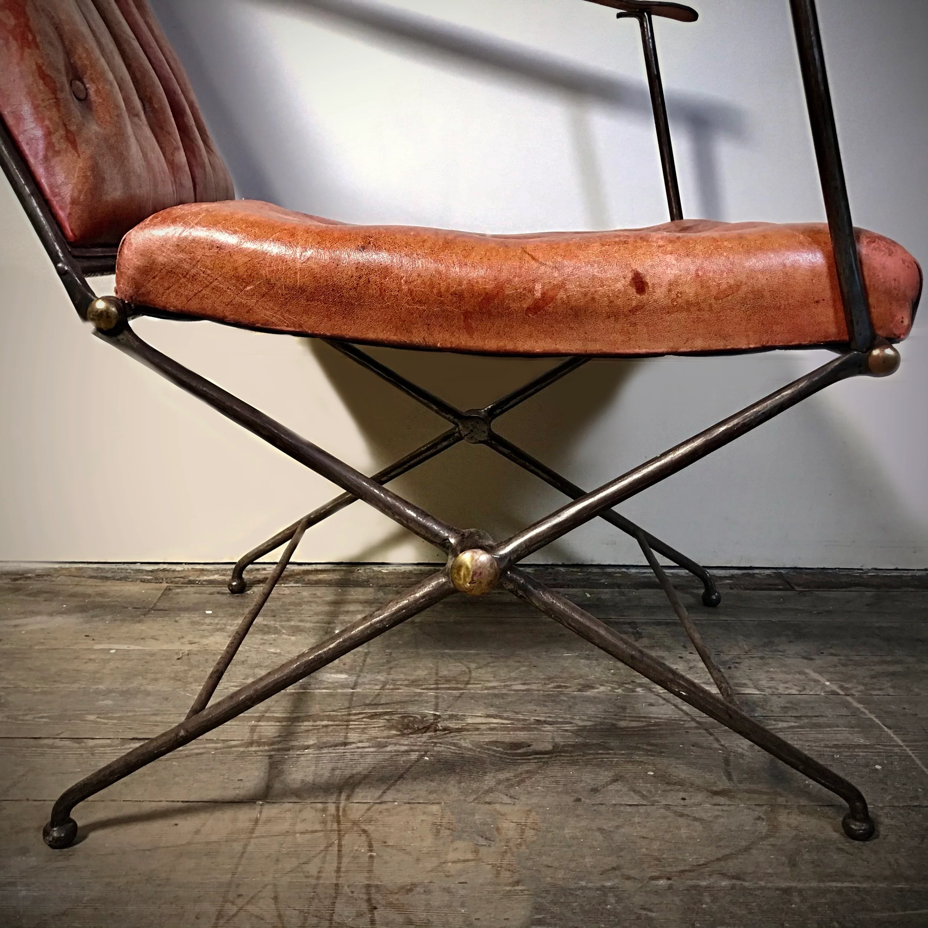 English Campaign Chair c.1920 - Image 9