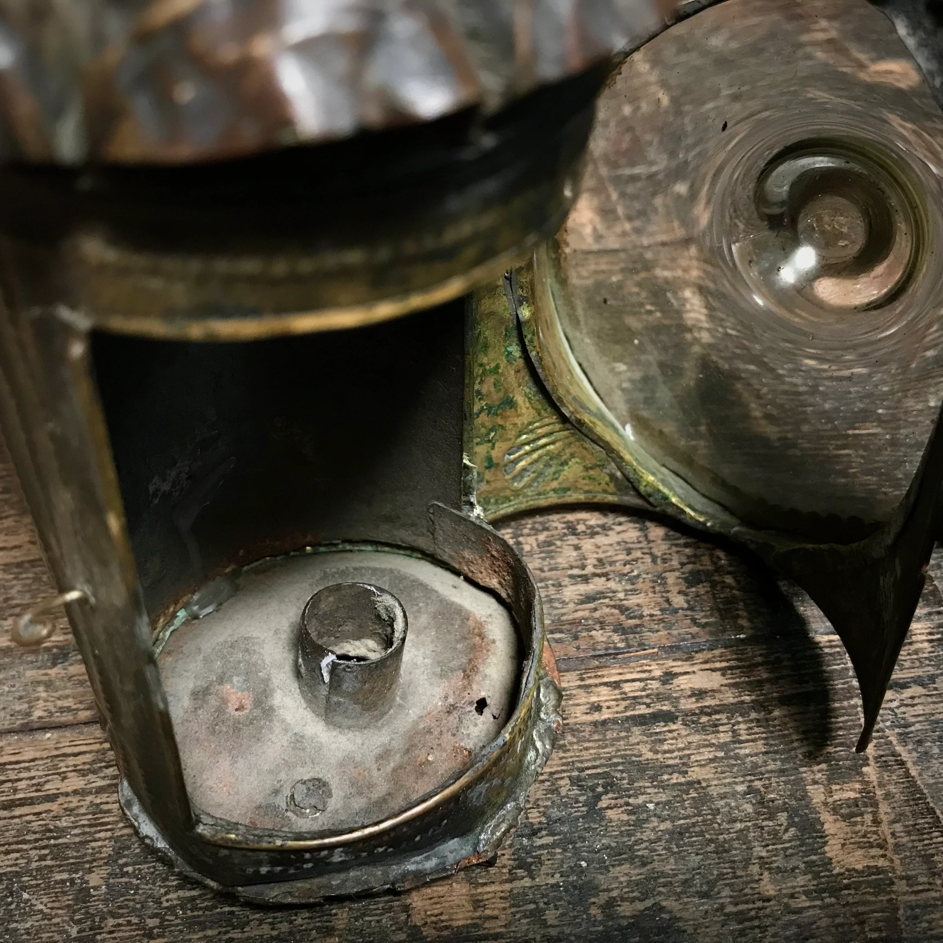 North European Repoussé Brass Candle Lantern c.1750 - Image 15