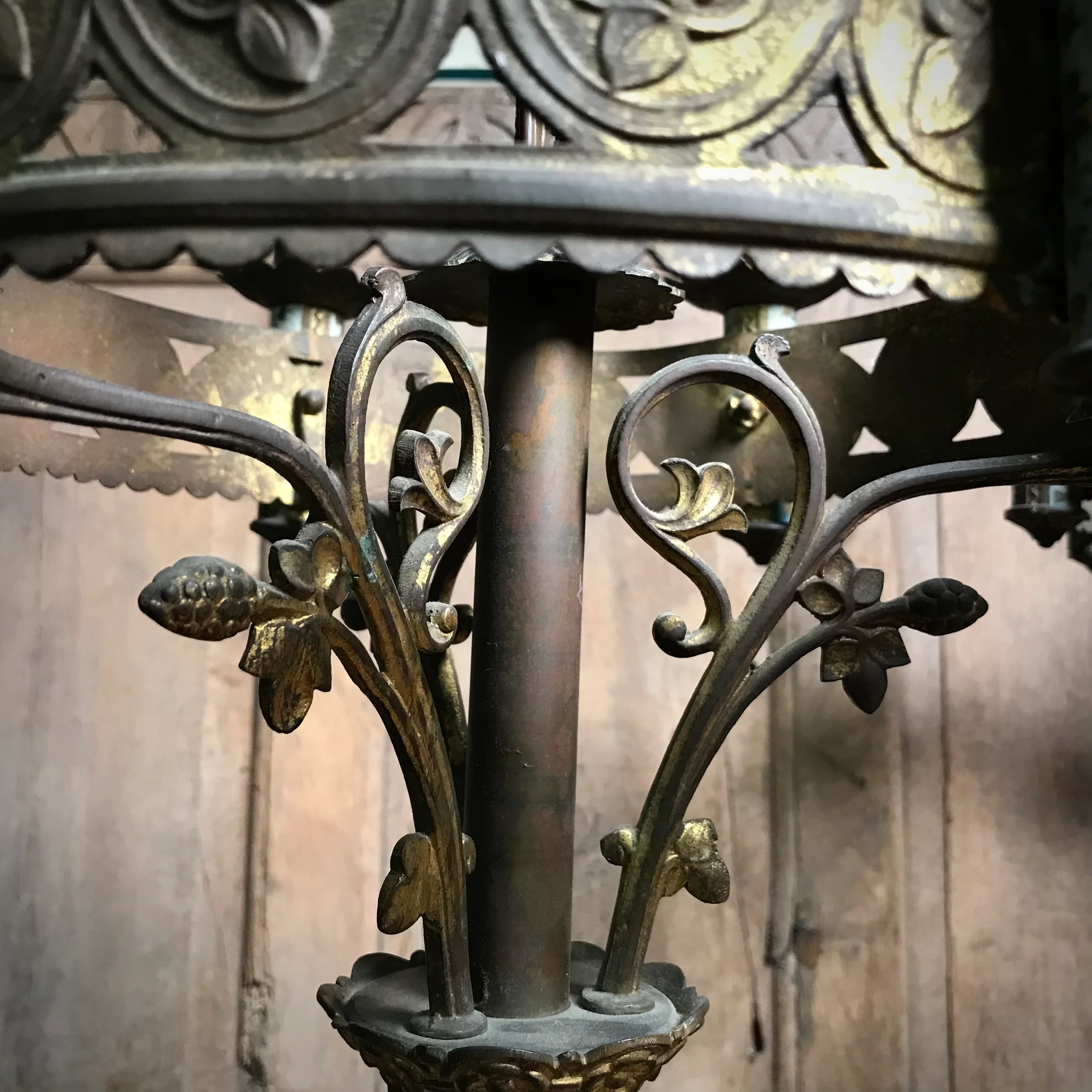 Pair of French Neo-Gothic Altar Candelabra c.1860 - Image 7