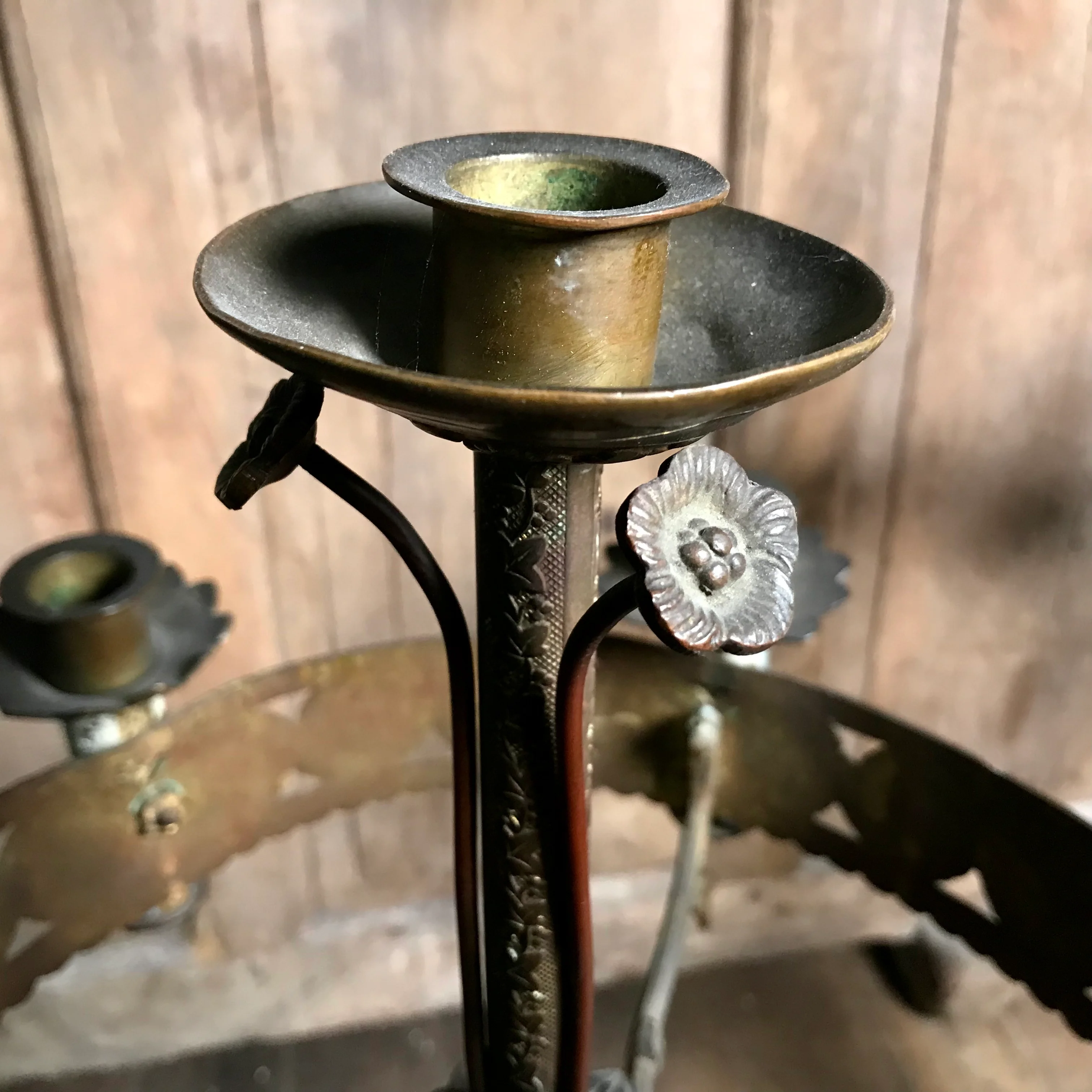 Pair of French Neo-Gothic Altar Candelabra c.1860 - Image 9