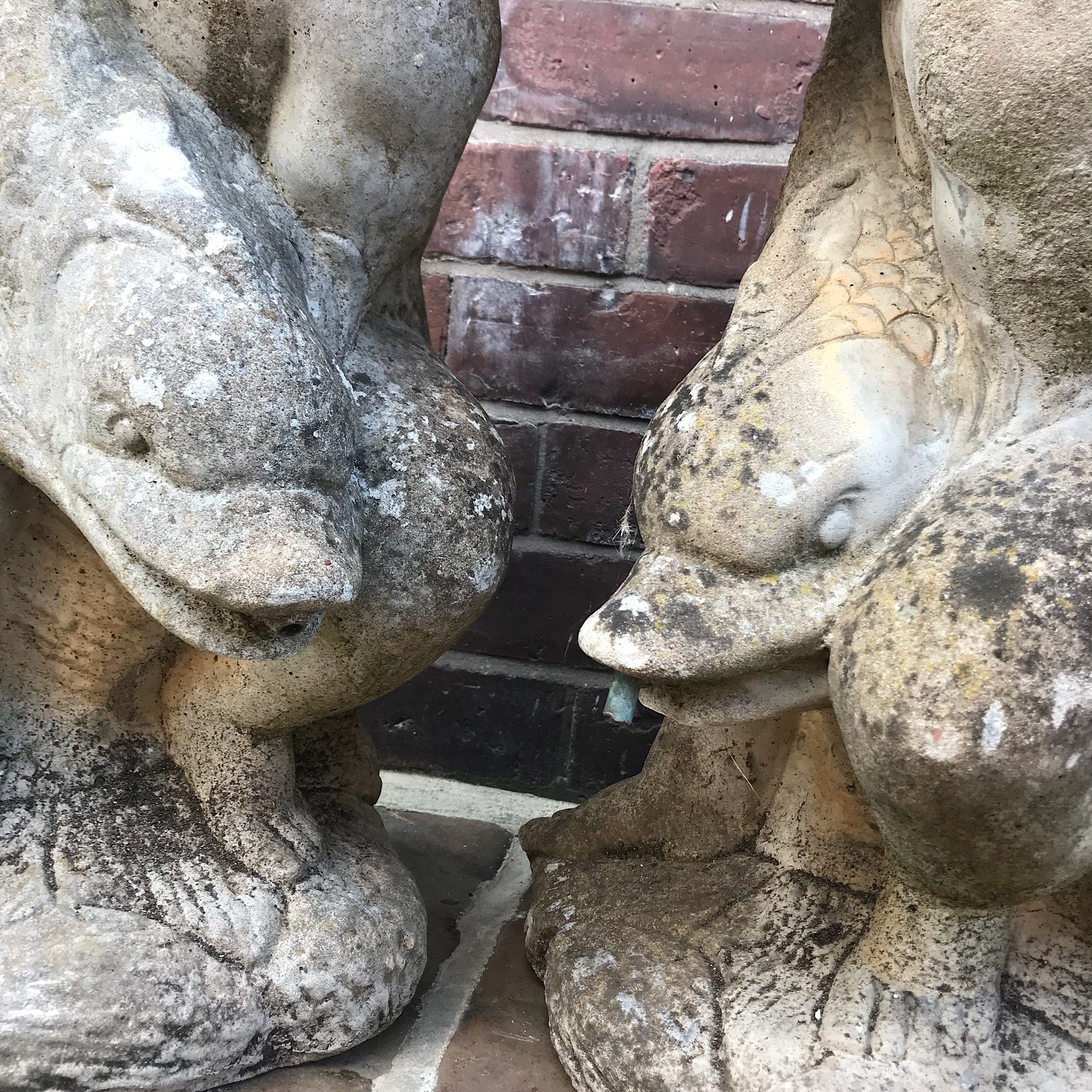 Pair of Putti/Cherub with Carp Fountain Heads - Image 5