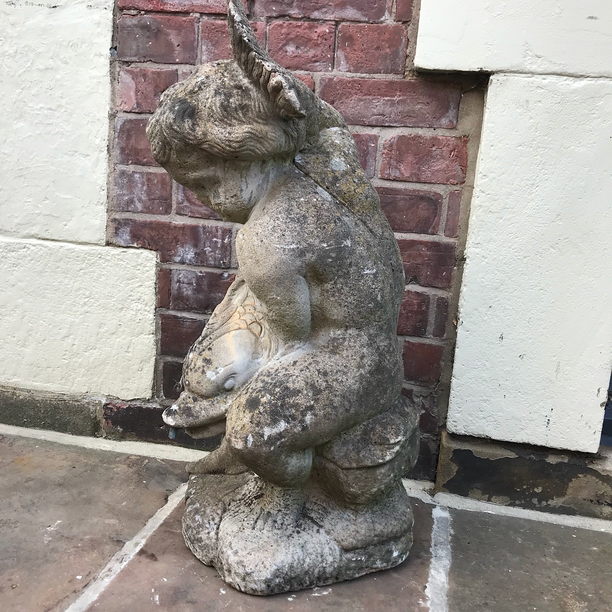 Pair of Putti/Cherub with Carp Fountain Heads - Image 7