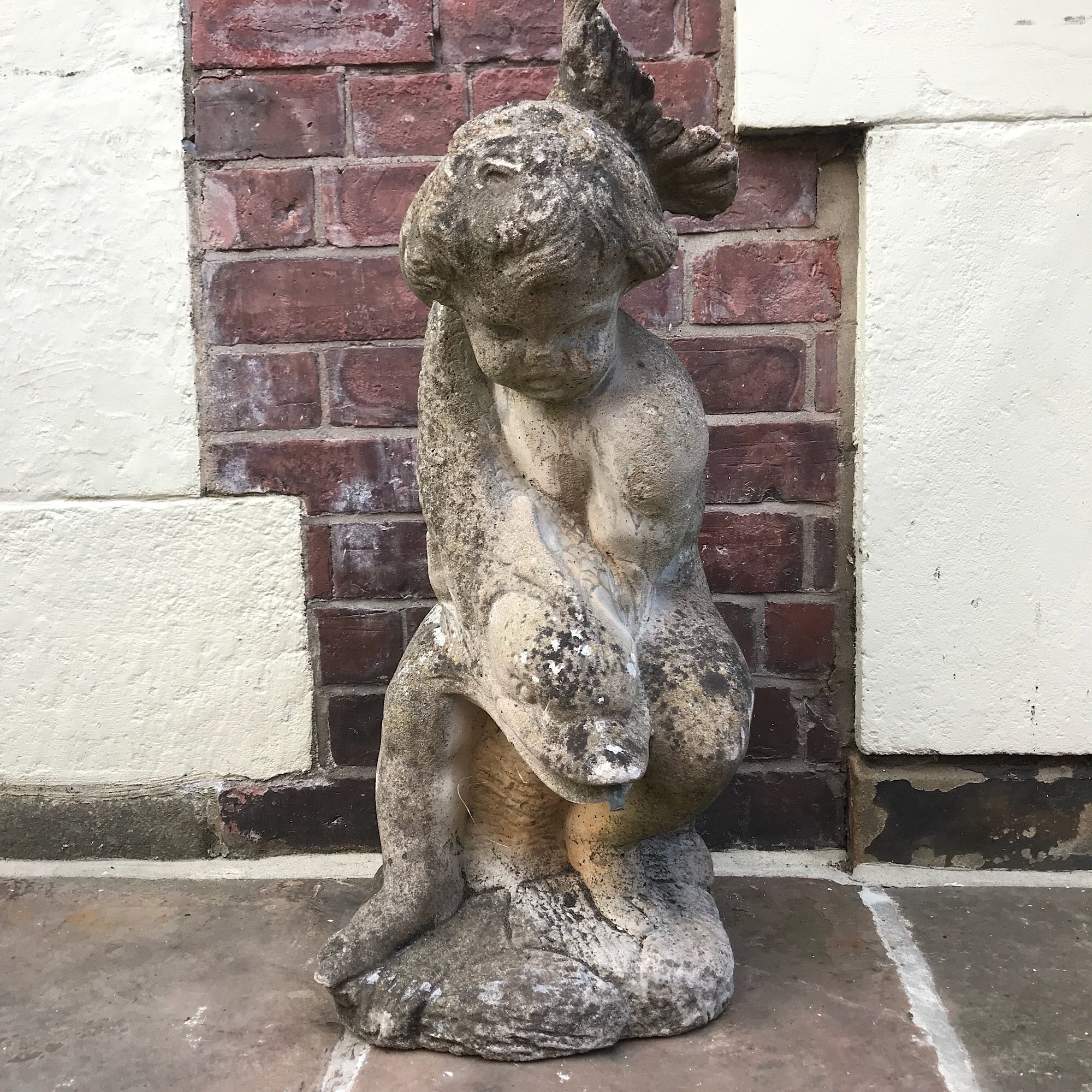 Pair of Putti/Cherub with Carp Fountain Heads - Image 8