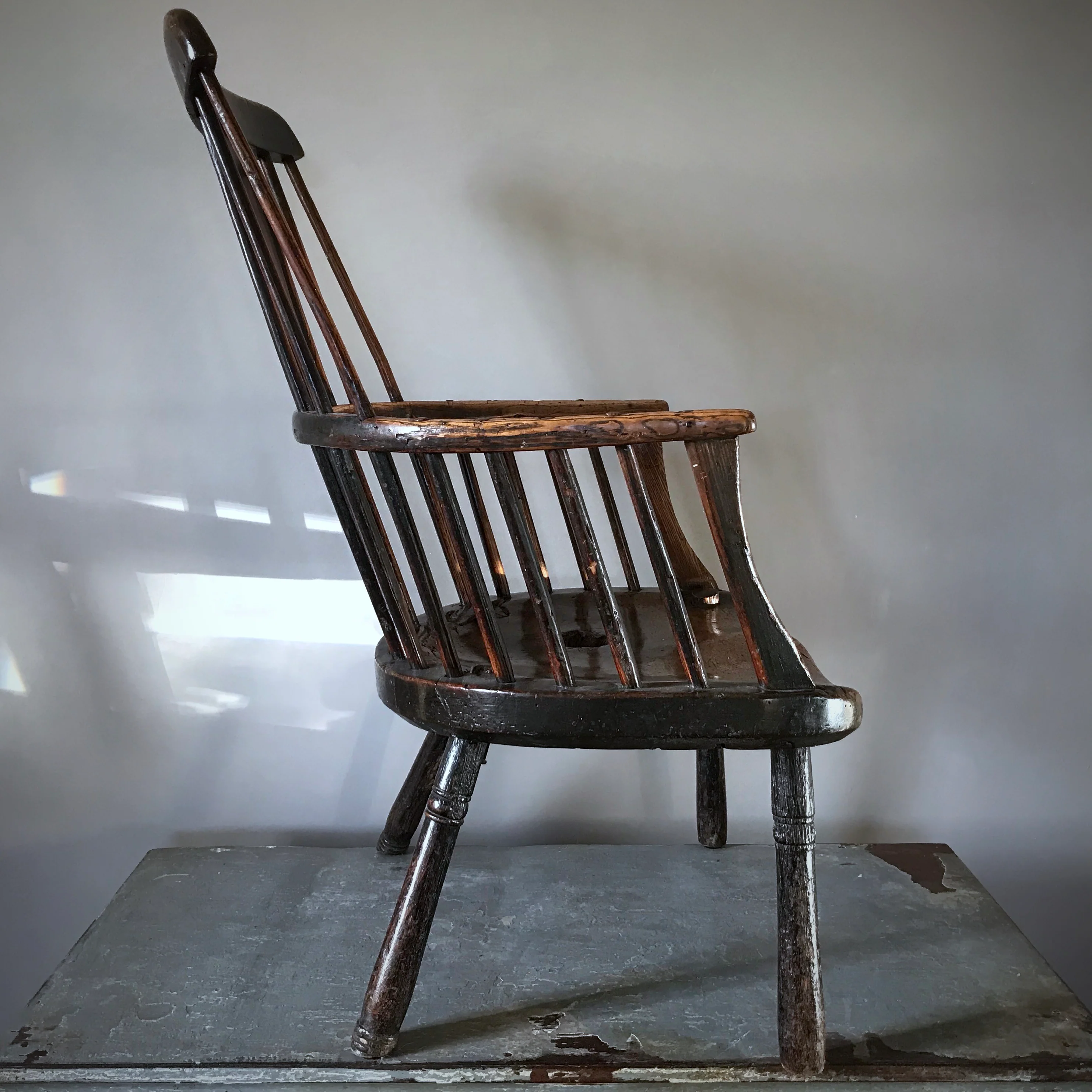 Rare Welsh Comb Back Windsor Armchair c.1780 - Image 7