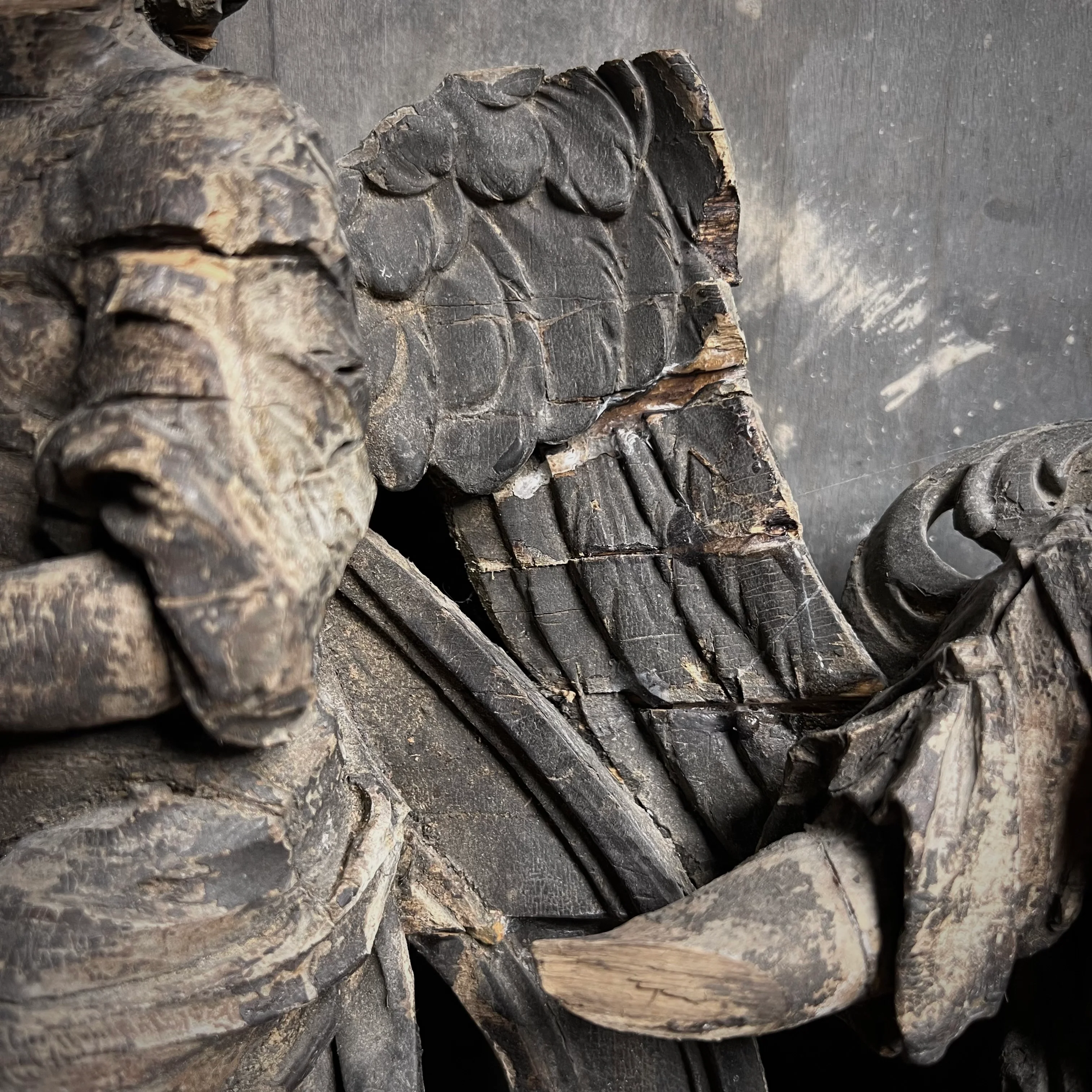 Baroque Limewood Relief with Angel, Lamb and Allegorical Figures, c.1650–1720 - Image 11