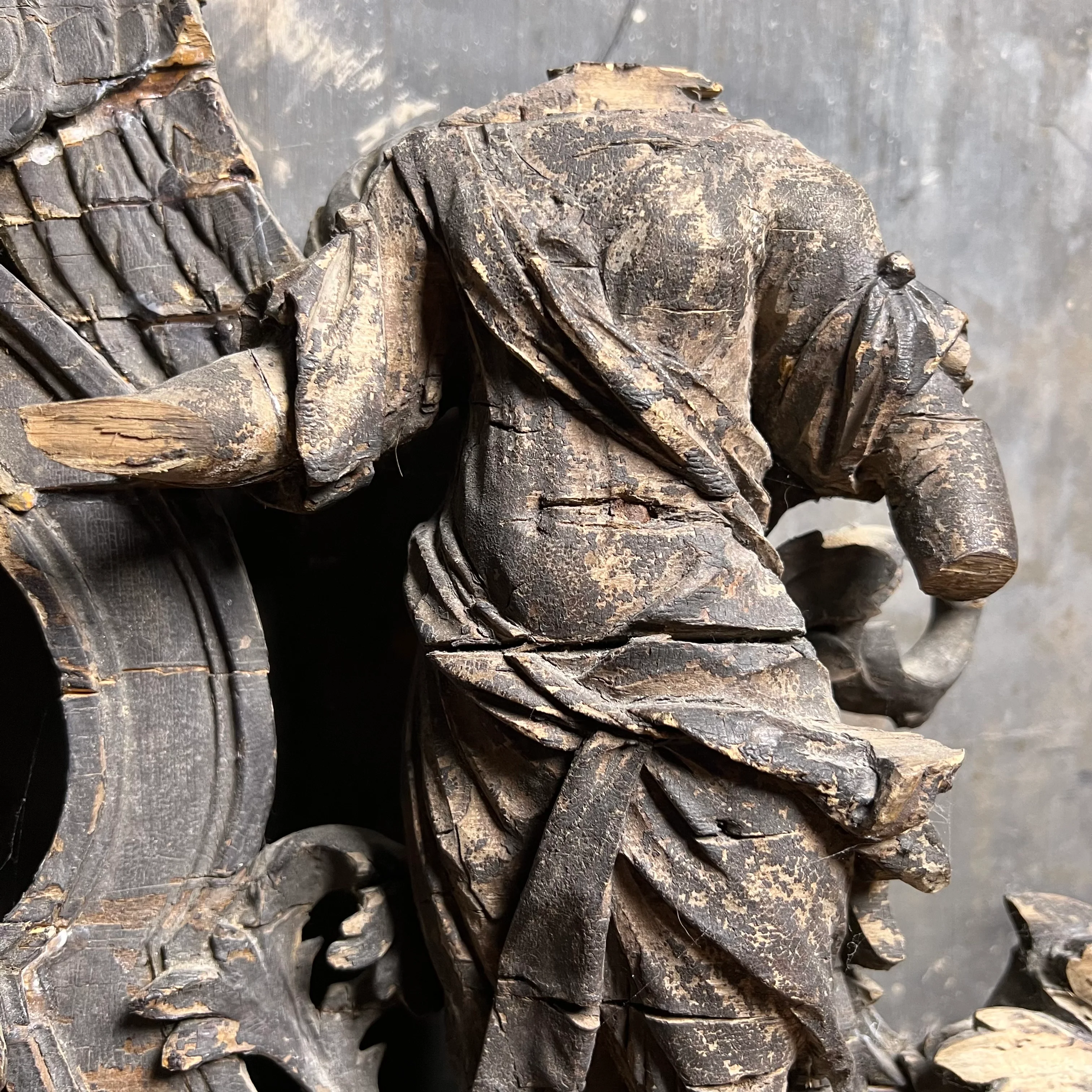 Baroque Limewood Relief with Angel, Lamb and Allegorical Figures, c.1650–1720 - Image 12