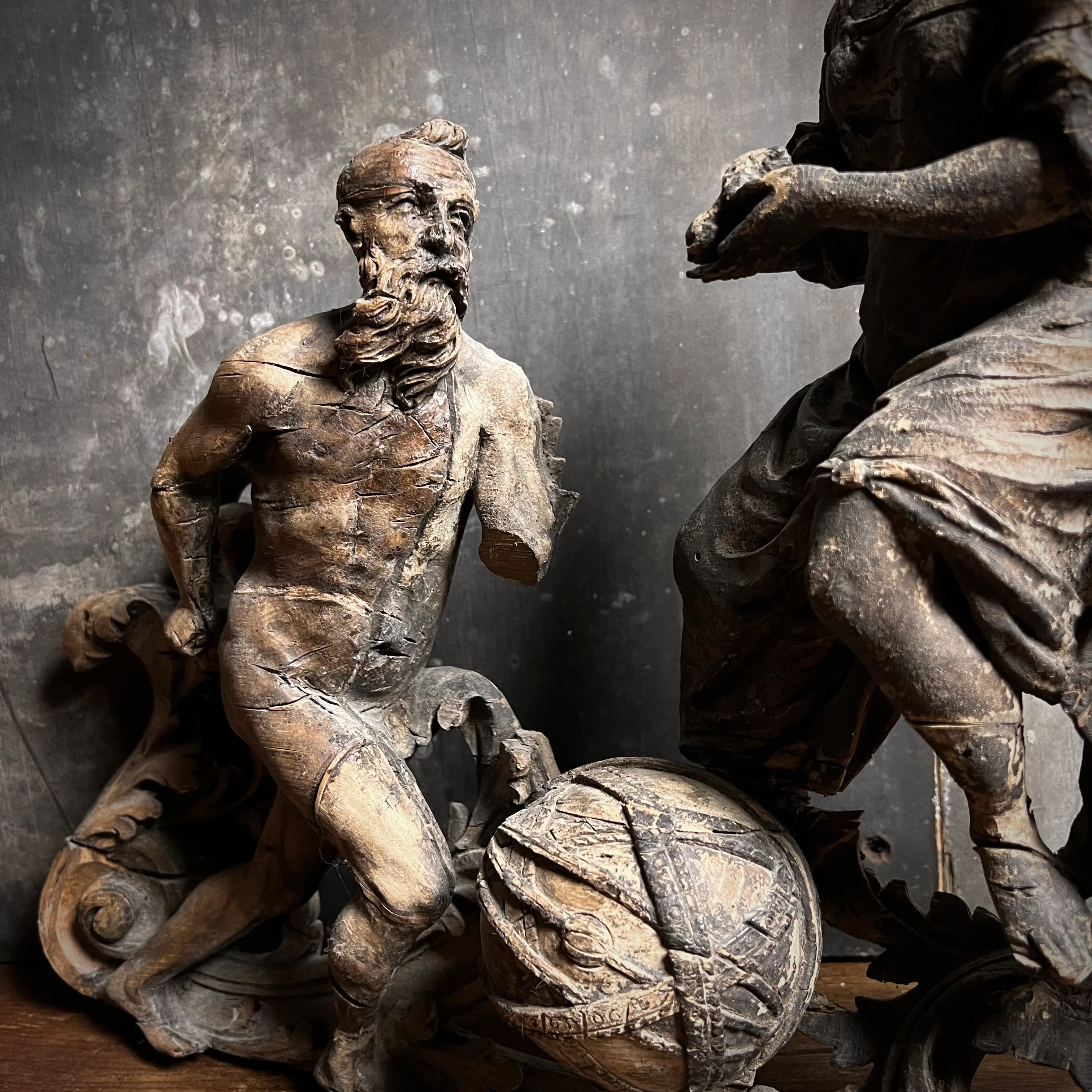 Baroque Limewood Relief with Angel, Lamb and Allegorical Figures, c.1650–1720 - Image 16