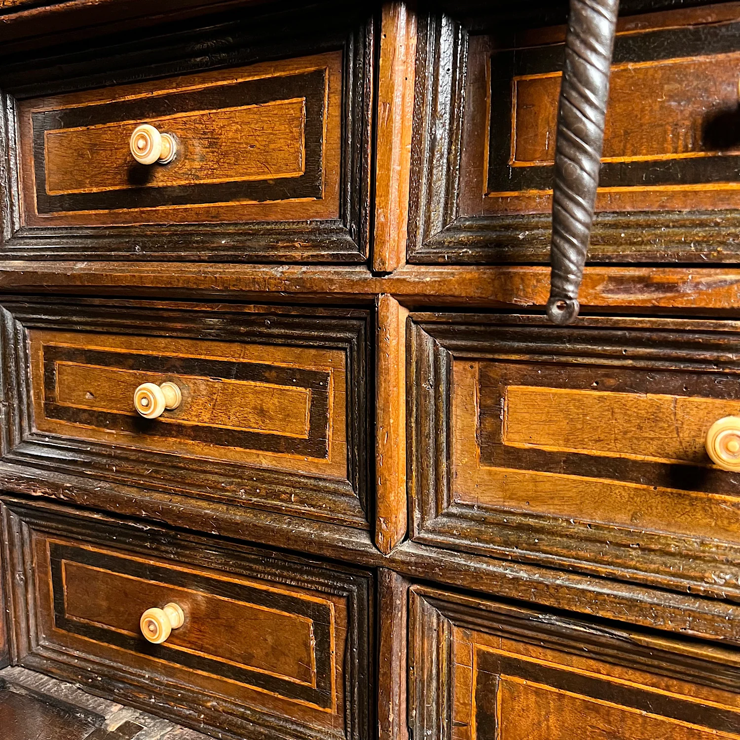 Renaissance Walnut Geometrically Inlaid Vargueno/Bargueno c.1530-1550. - Image 25