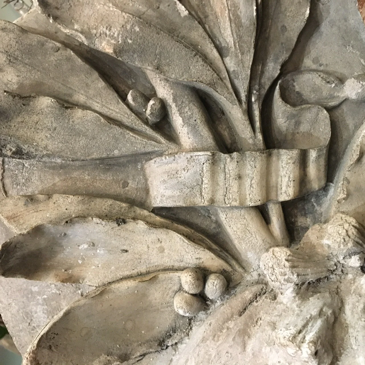 Italian Plaster Satyr Mask Sculpture - Image 4