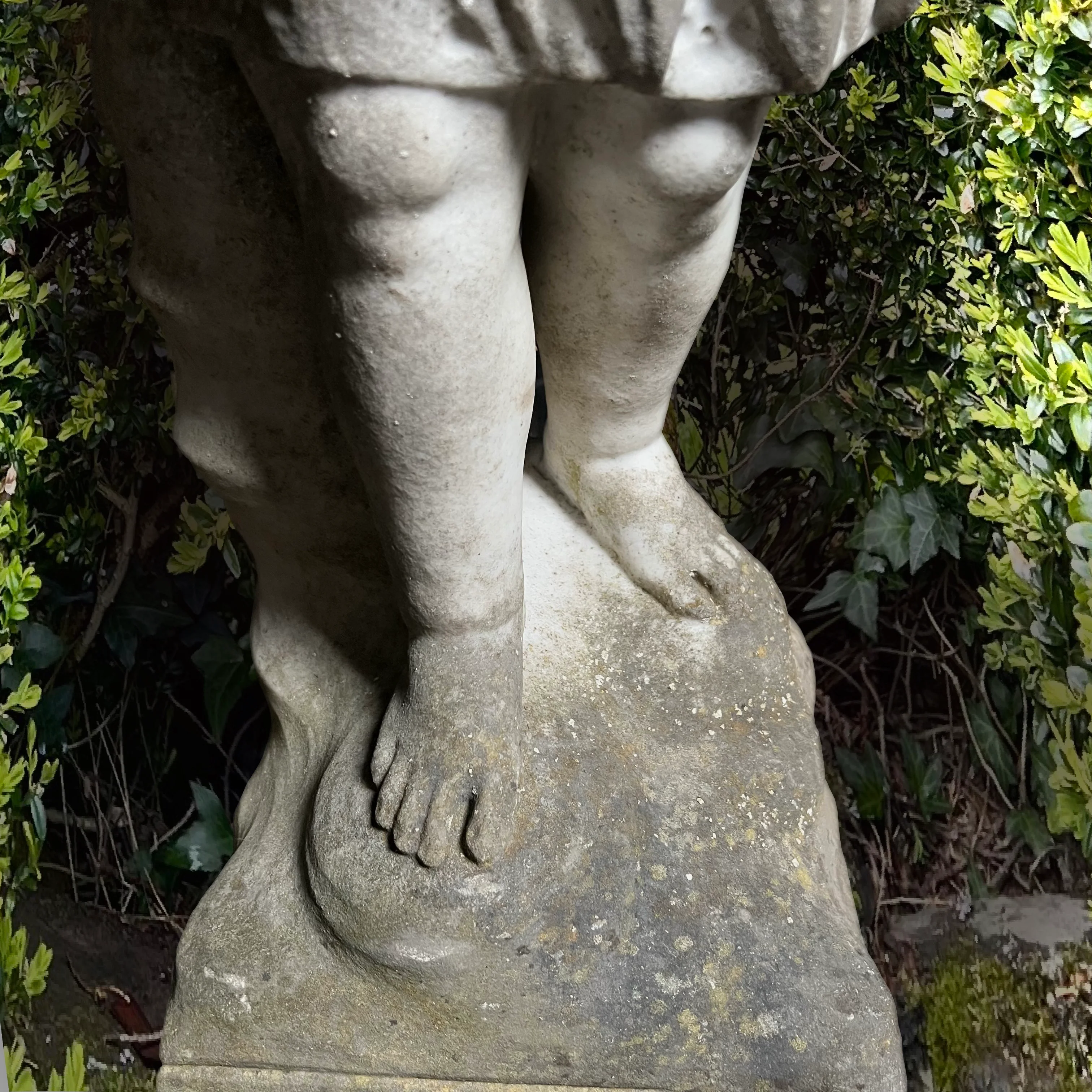Serene French Marble Angel c.1860 - Image 13