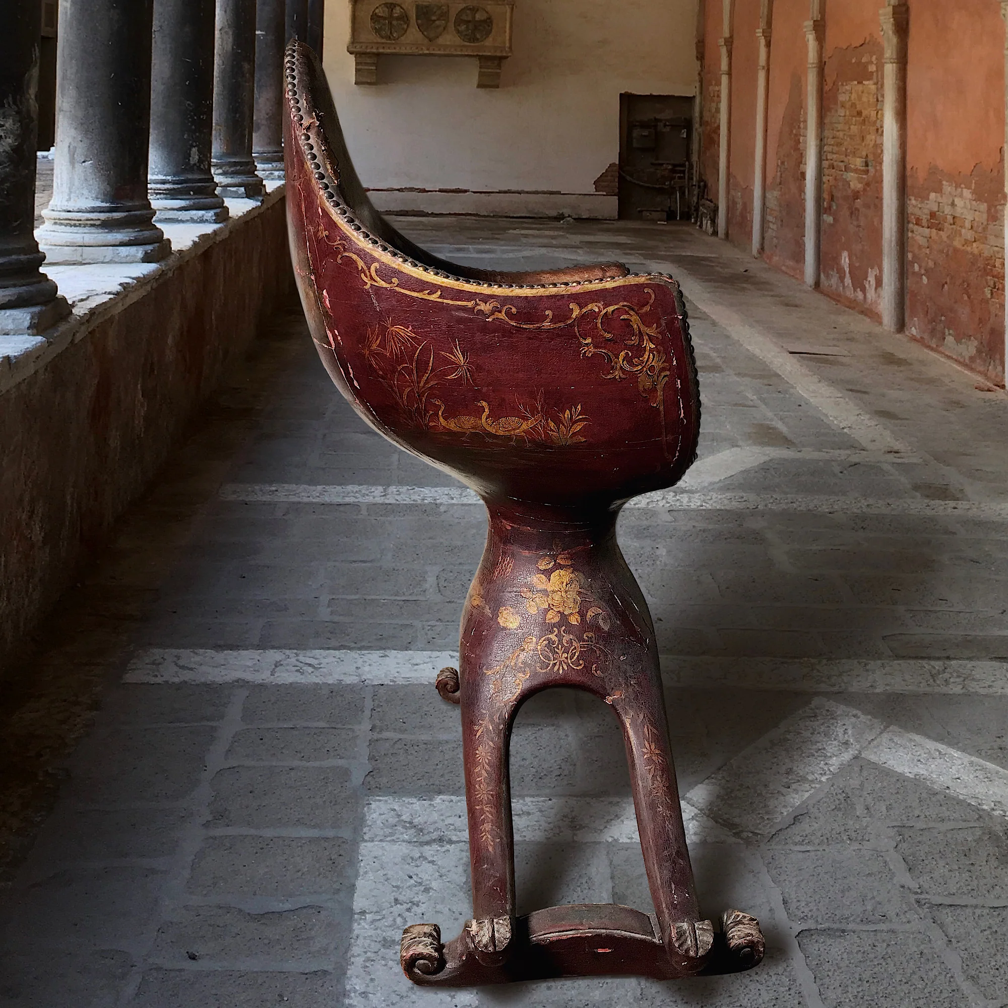 Rare Venetian Gondola Chair (Poltroncina) c. 1735-1760 - Image 3