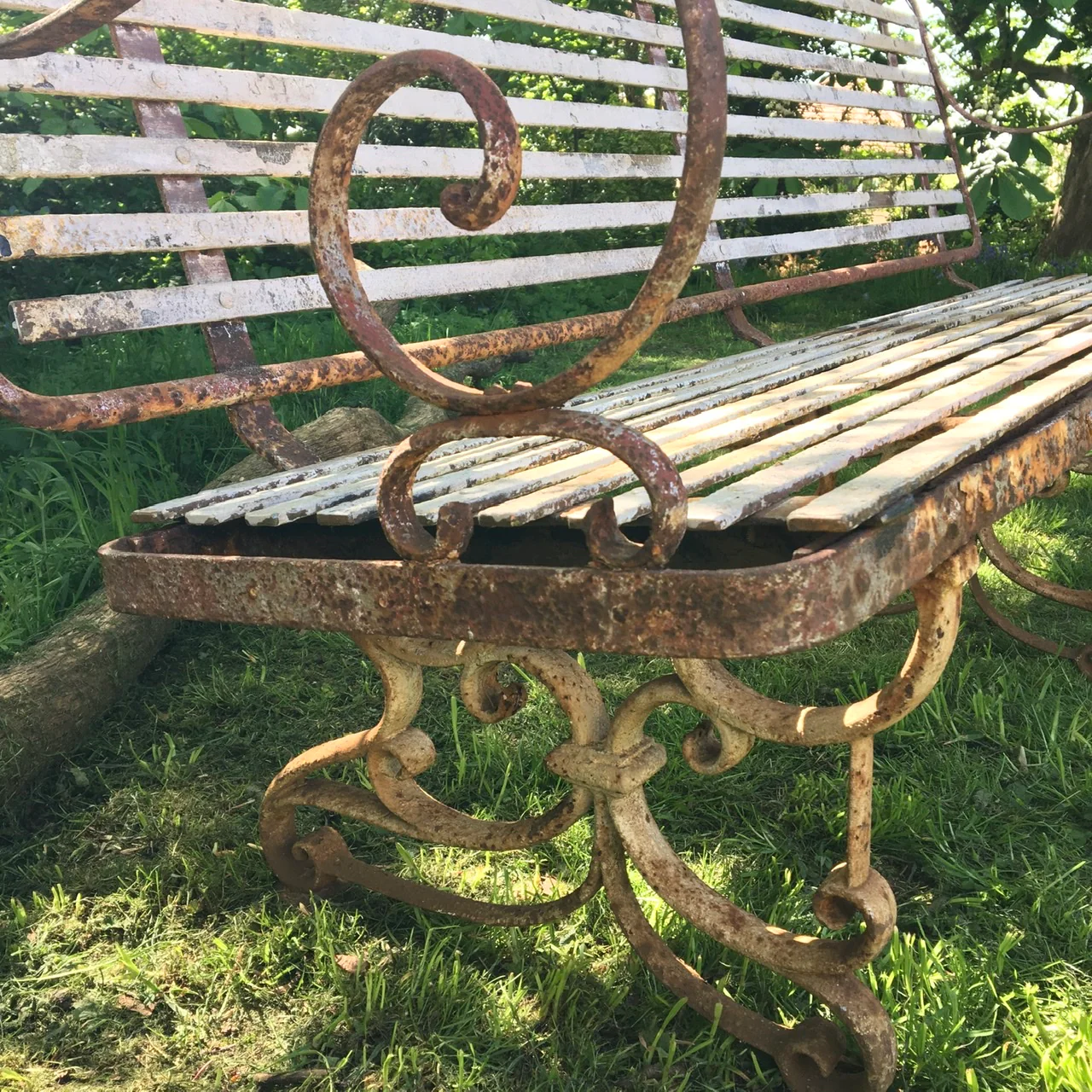 Wrought Iron Garden Bench c.1890 - Image 5
